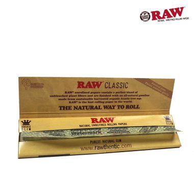 raw classic king opened booklet