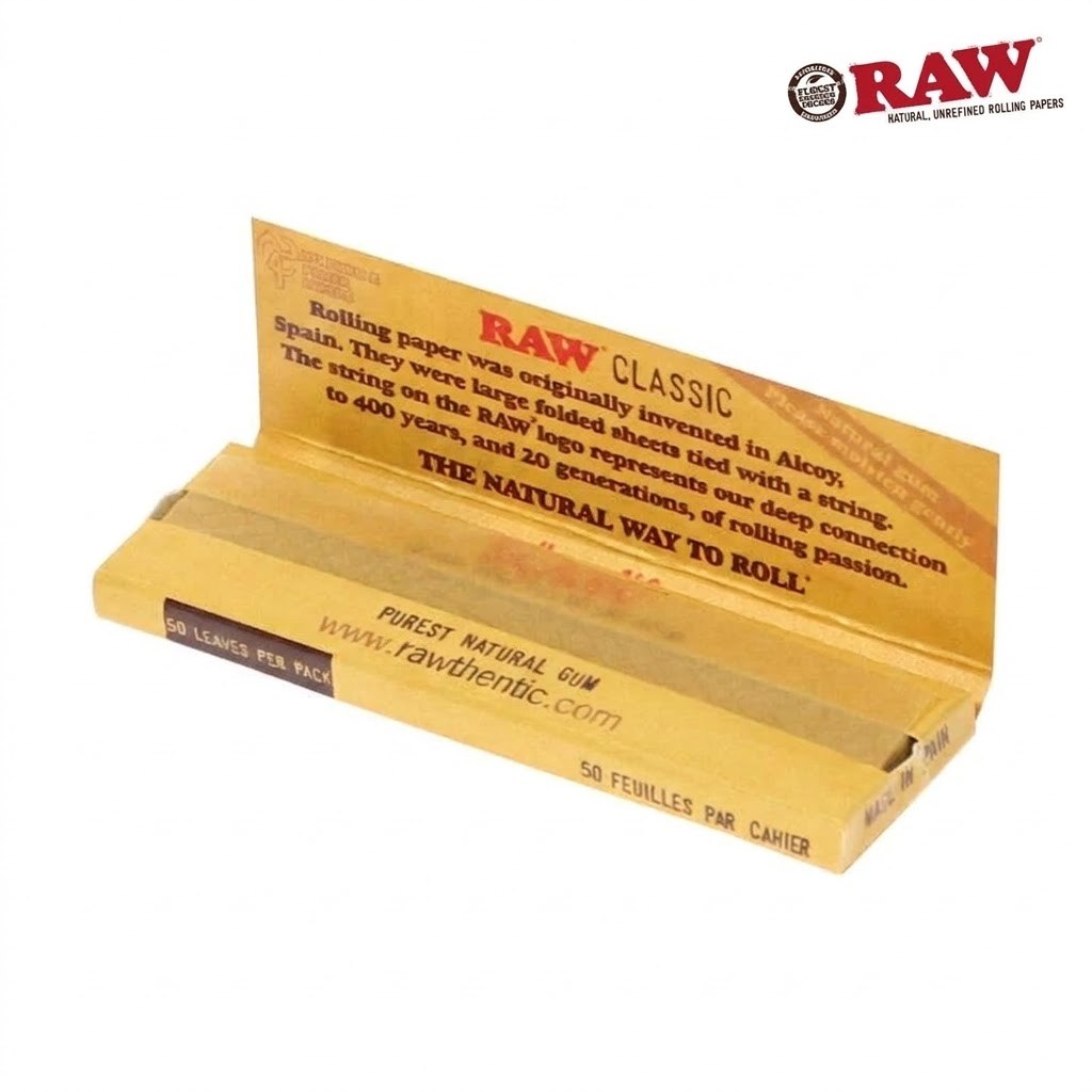 raw classic single open book