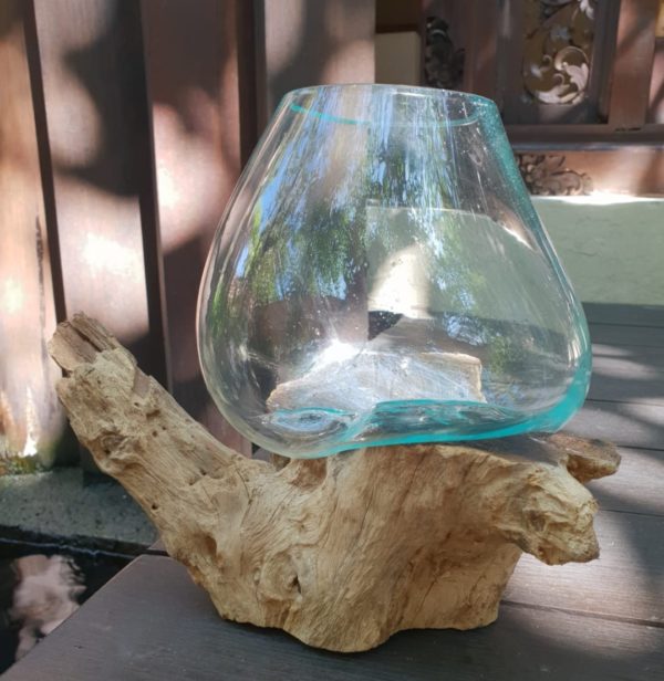 Molten Glass on Wood