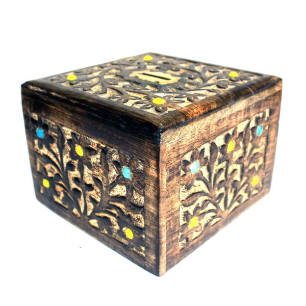 wood money box
