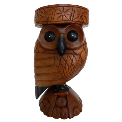 wooden owl stool