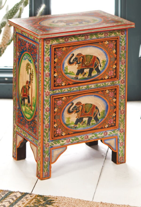 elephant bed side table
