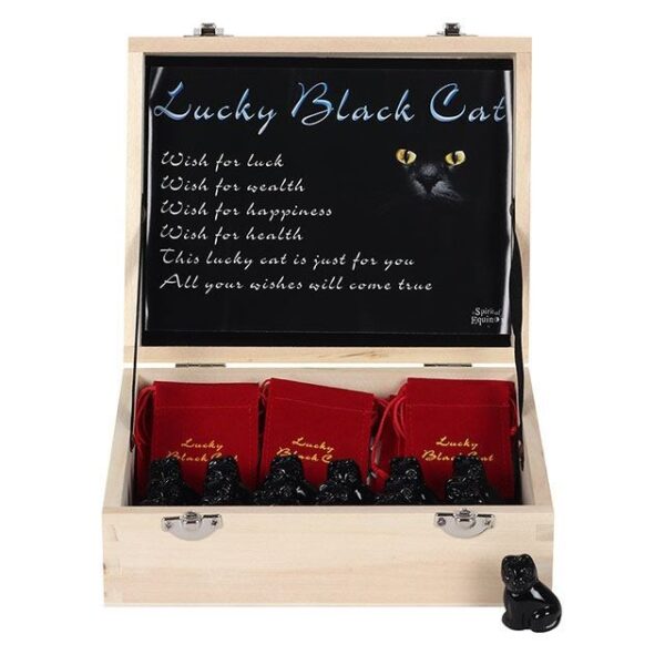 Lucky Black Glass Cat