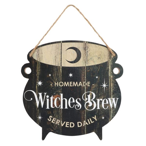 Witches Brew Cauldron Sign