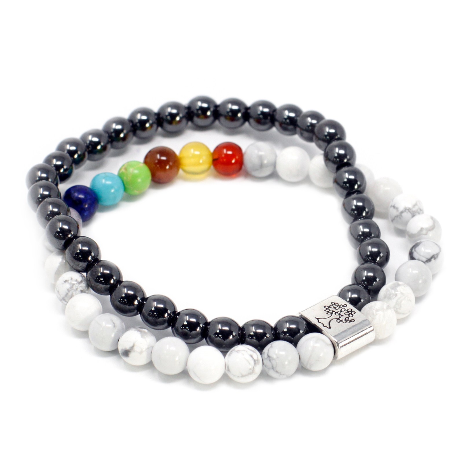 Multicolour Howlite Gemstone Wave Bracelet | Dana Levy Ltd