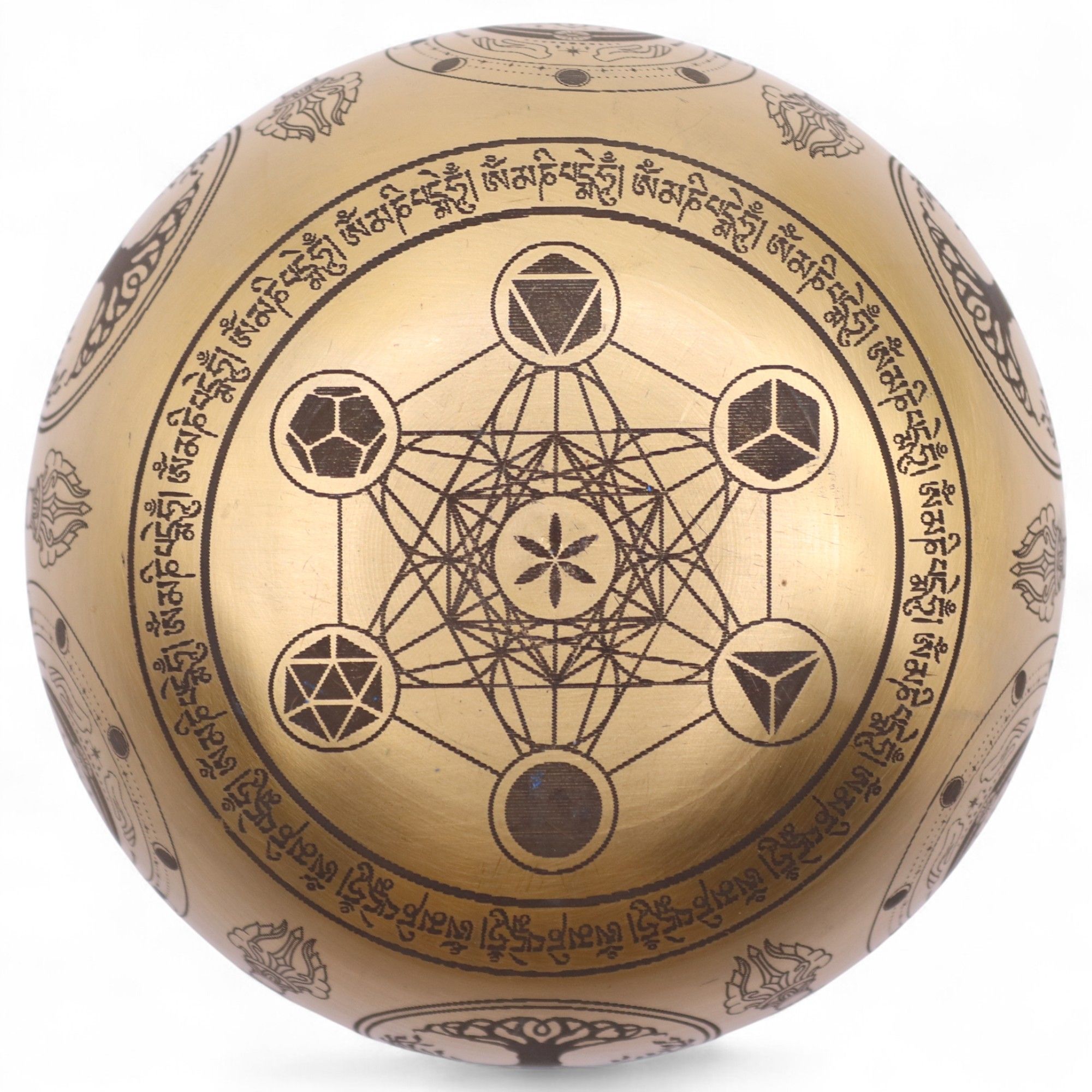 Pure Brass Etched Buddha - Set of 4 - Approx 3.85kg