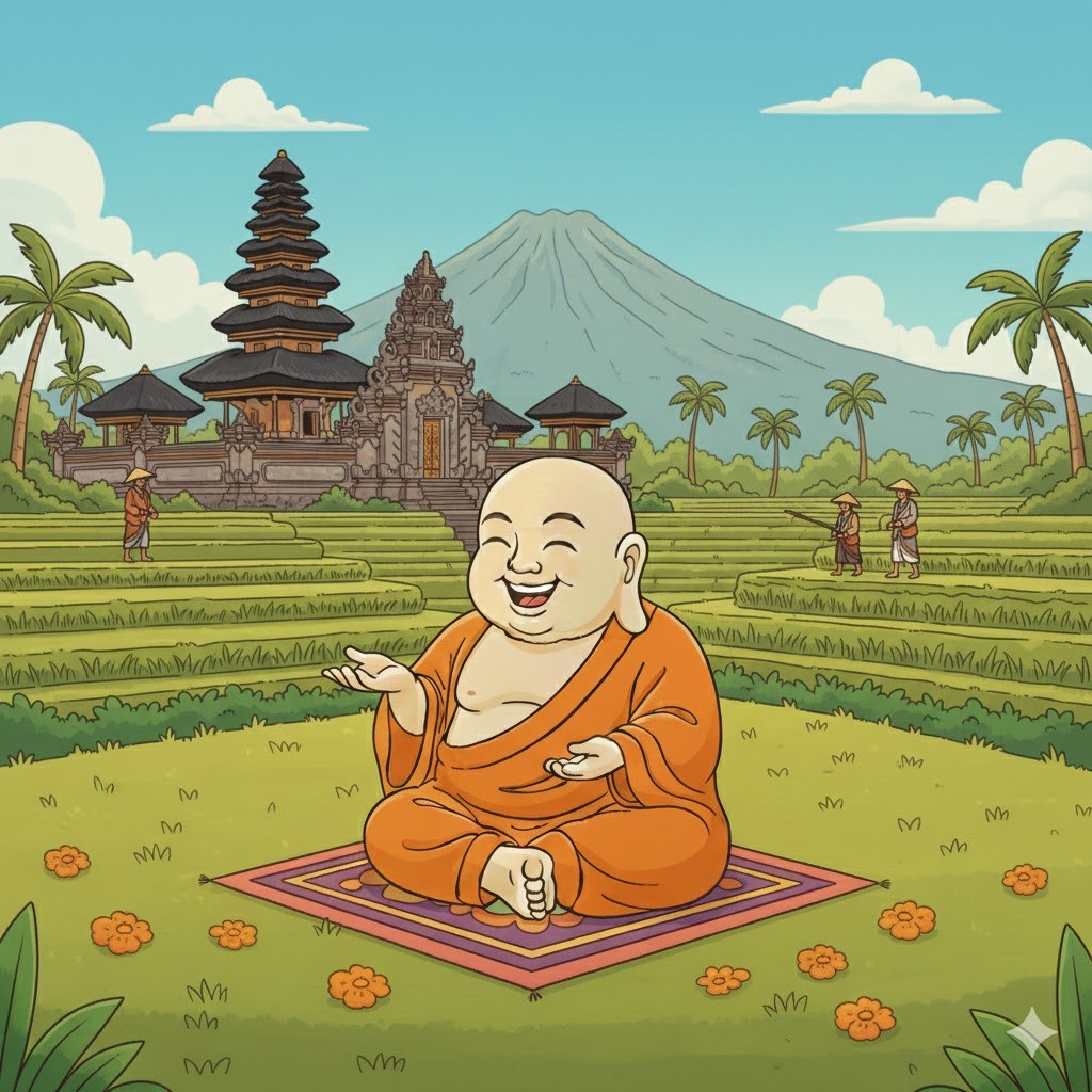 Happy Buddha in Bali