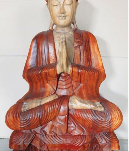 Hand Carved Buddha Statue - 80cm Welcome