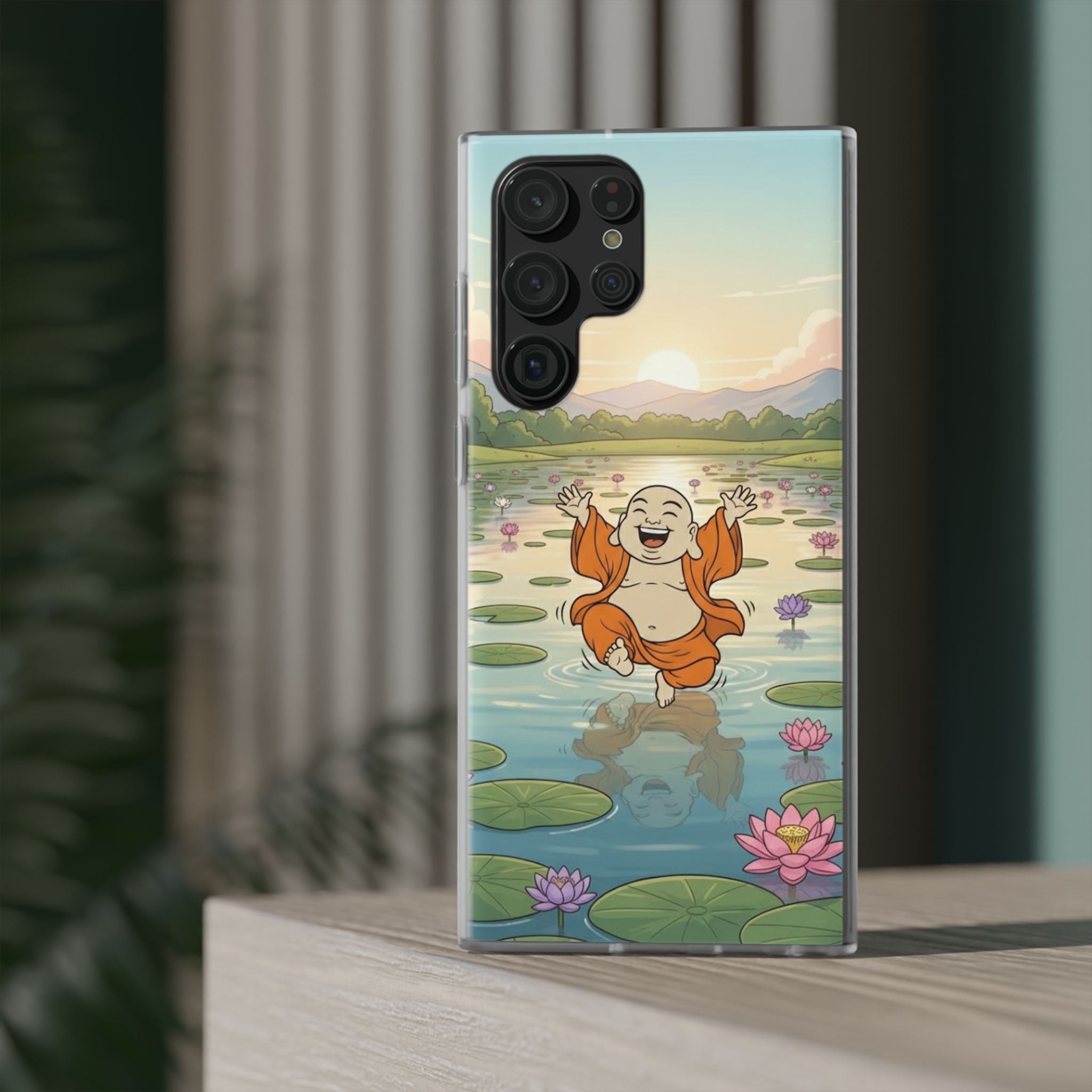 Happy Buddha Phone Case — Lotus Lake Flexi Case