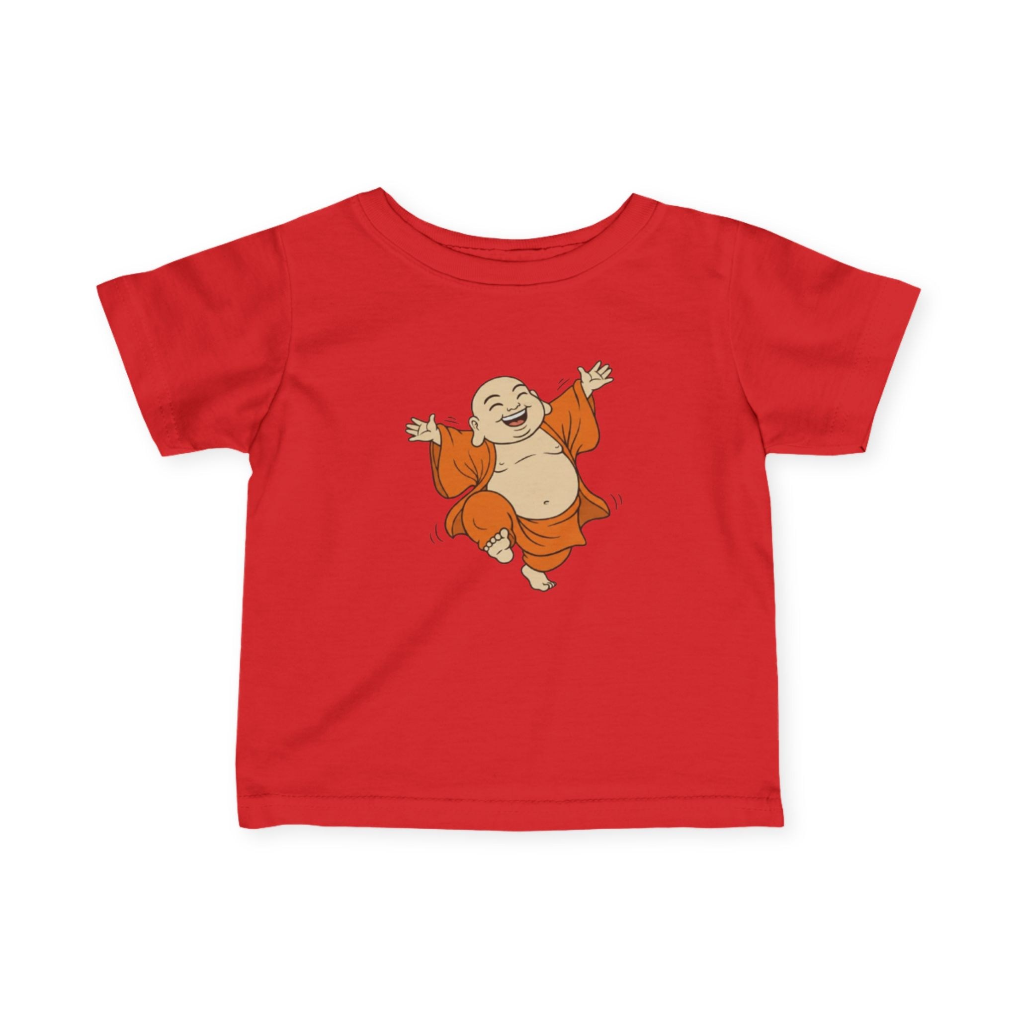 Happy Buddha Infant Tee — Dancing Buddha Baby Shirt