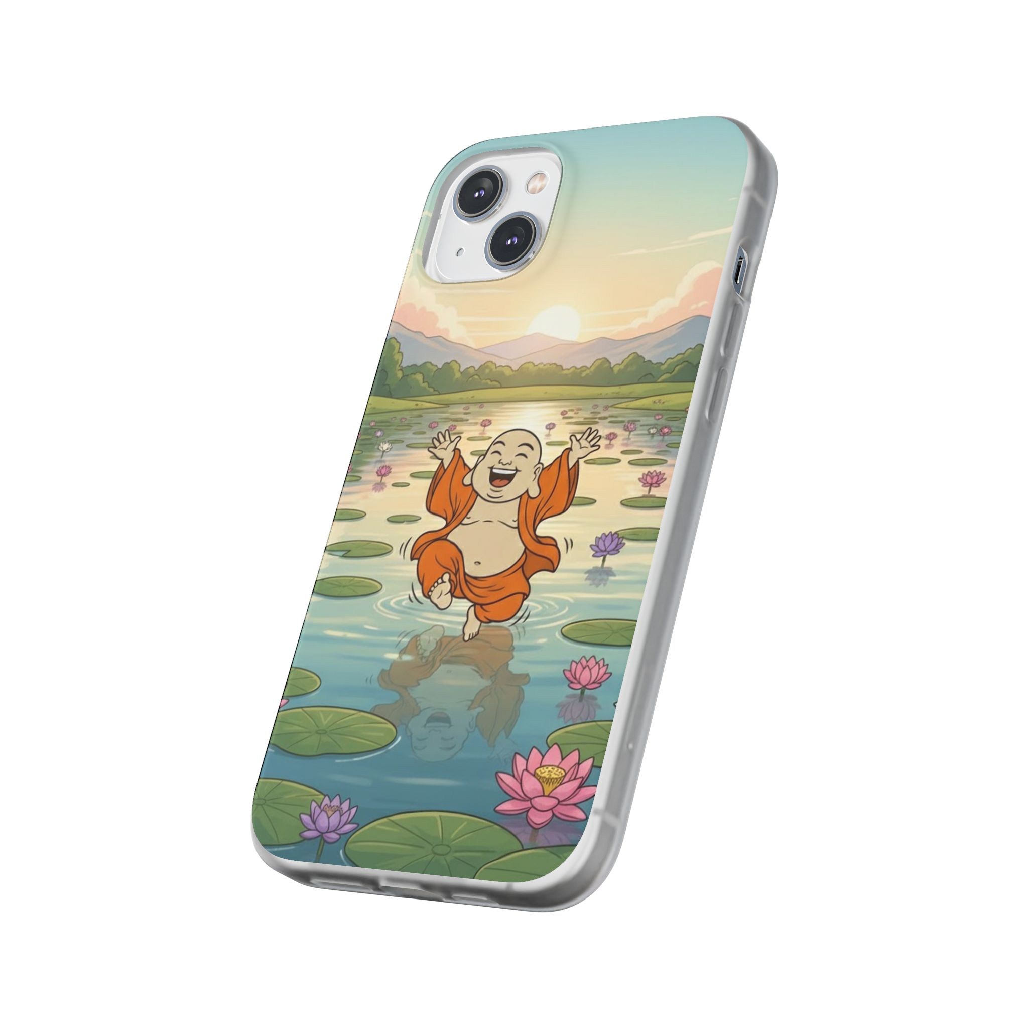 Happy Buddha Phone Case — Lotus Lake Flexi Case