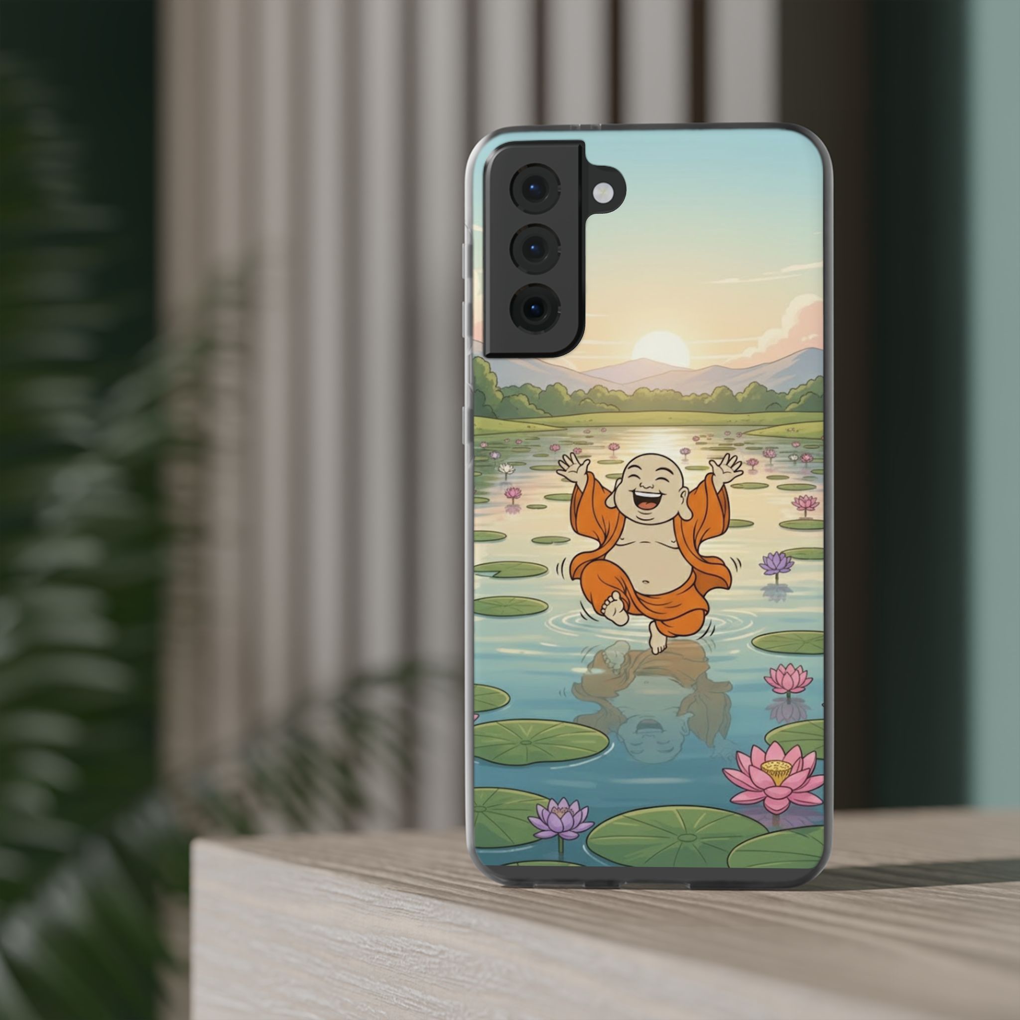 Happy Buddha Phone Case — Lotus Lake Flexi Case