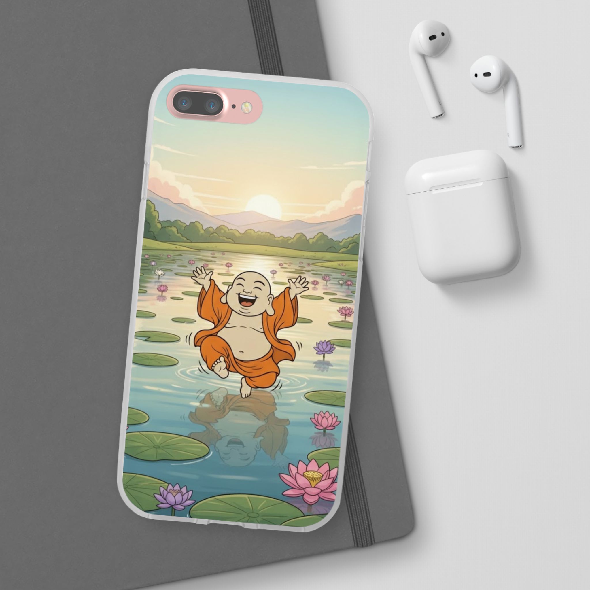 Happy Buddha Phone Case — Lotus Lake Flexi Case