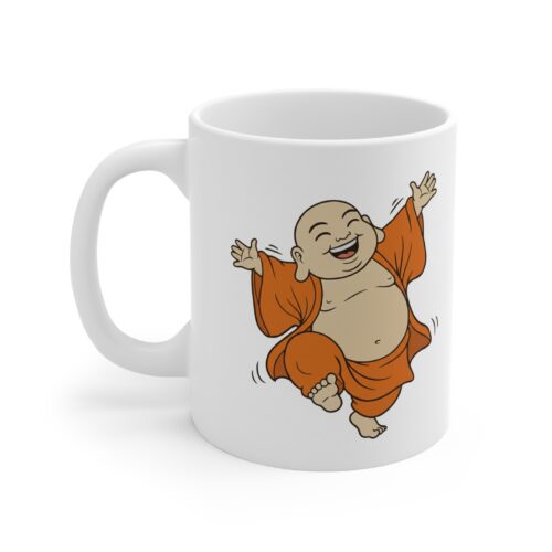 Happy Buddha Ceramic Coffee Mug — 11oz & 15oz Dancing Buddha