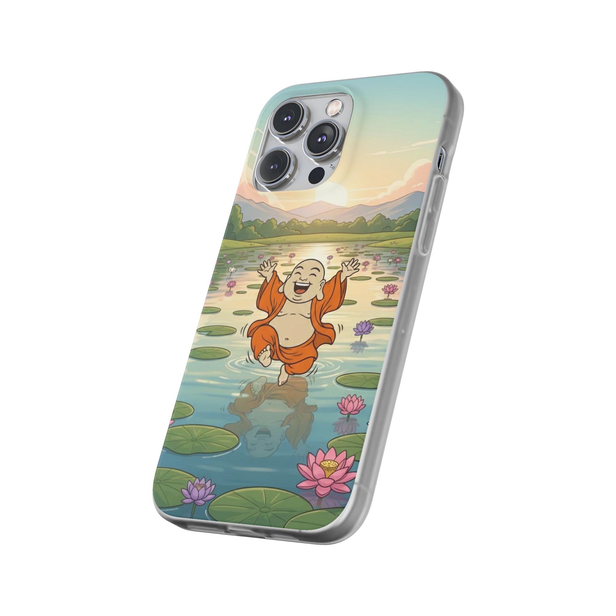 Happy Buddha Phone Case — Lotus Lake Flexi Case
