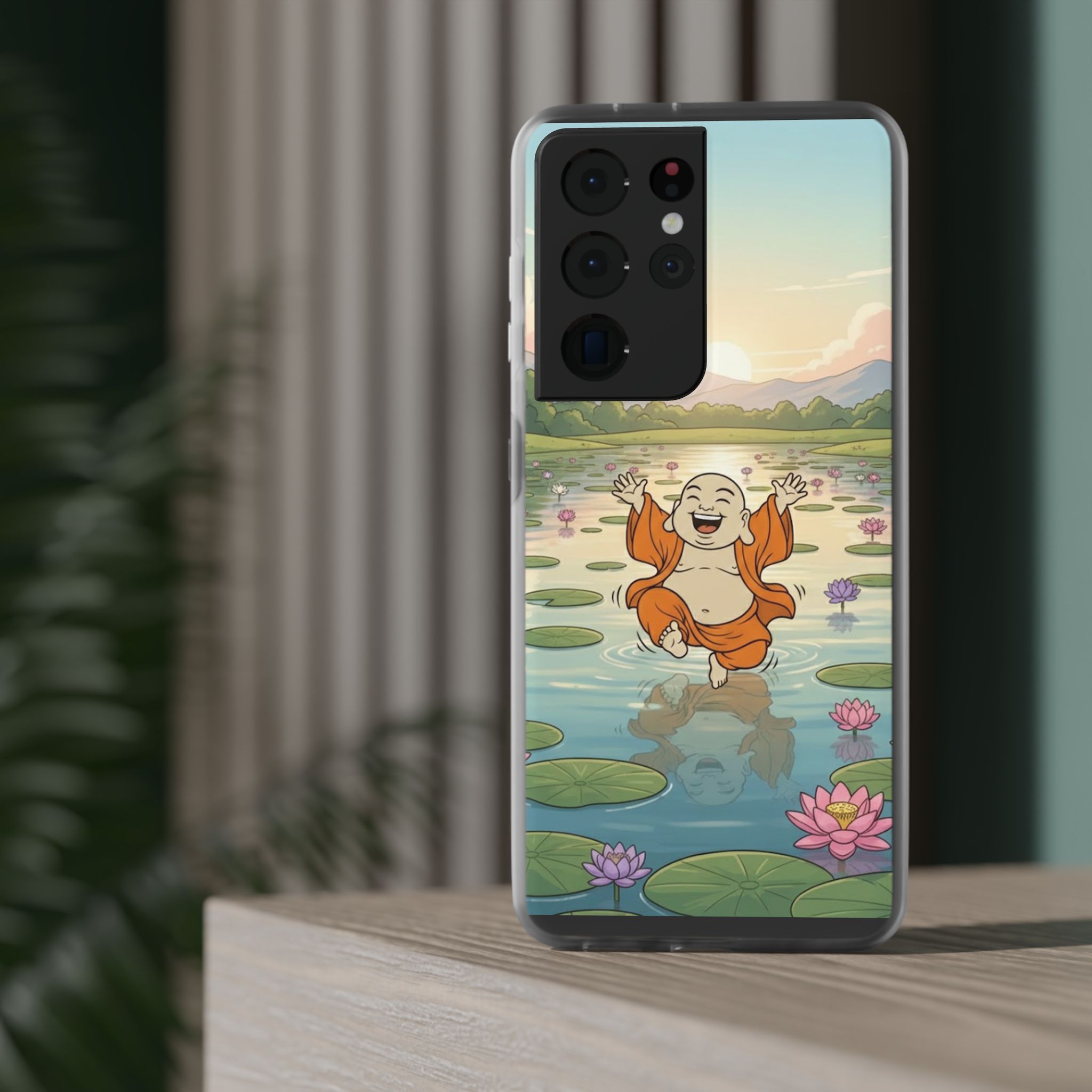 Happy Buddha Phone Case — Lotus Lake Flexi Case