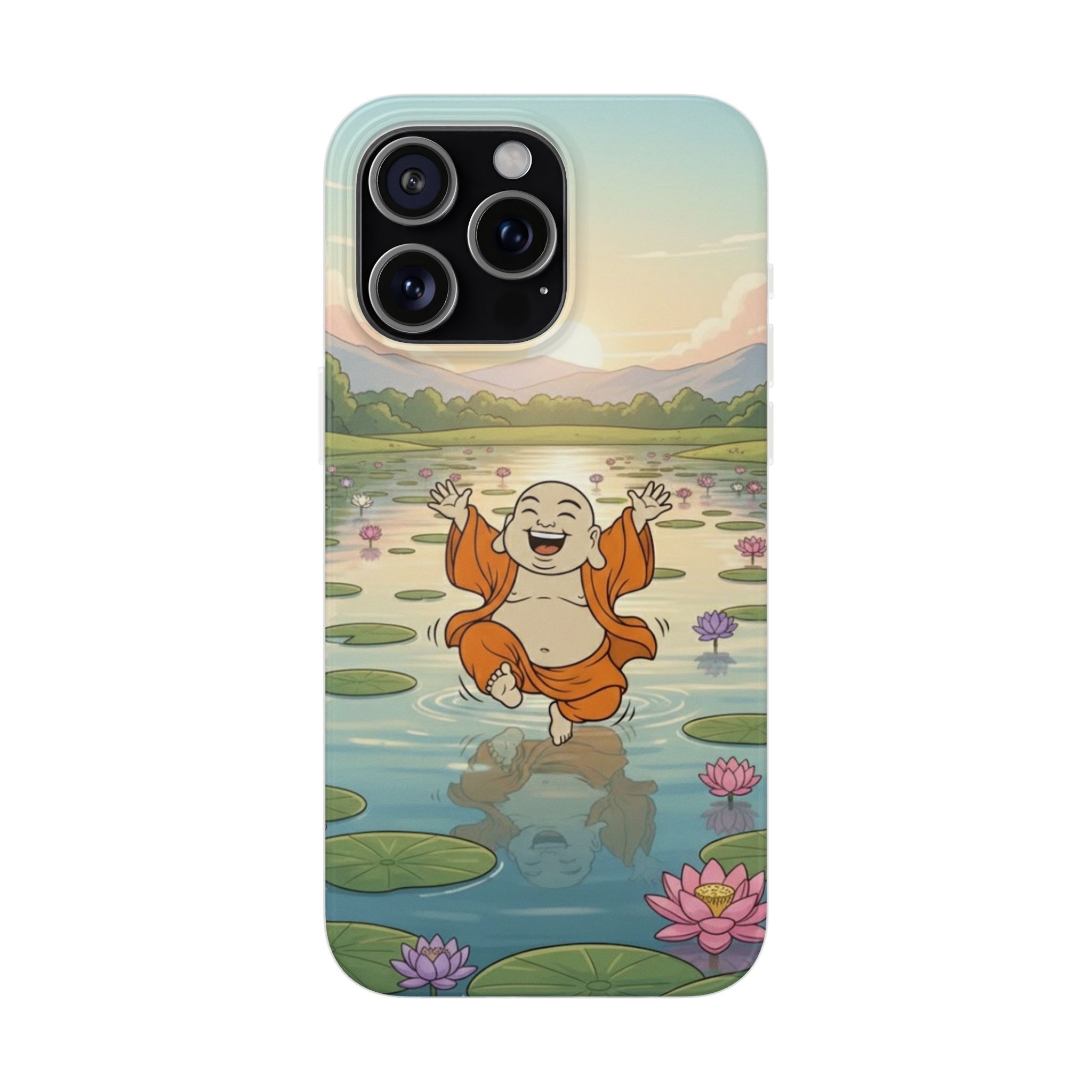 Happy Buddha Phone Case — Lotus Lake Flexi Case