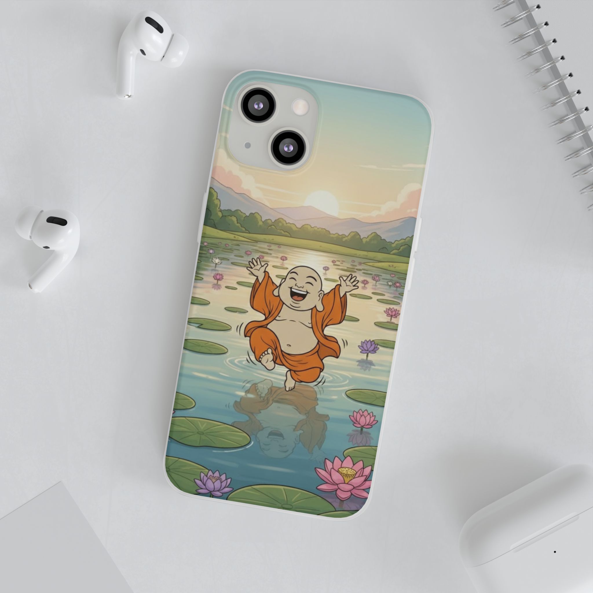 Happy Buddha Phone Case — Lotus Lake Flexi Case