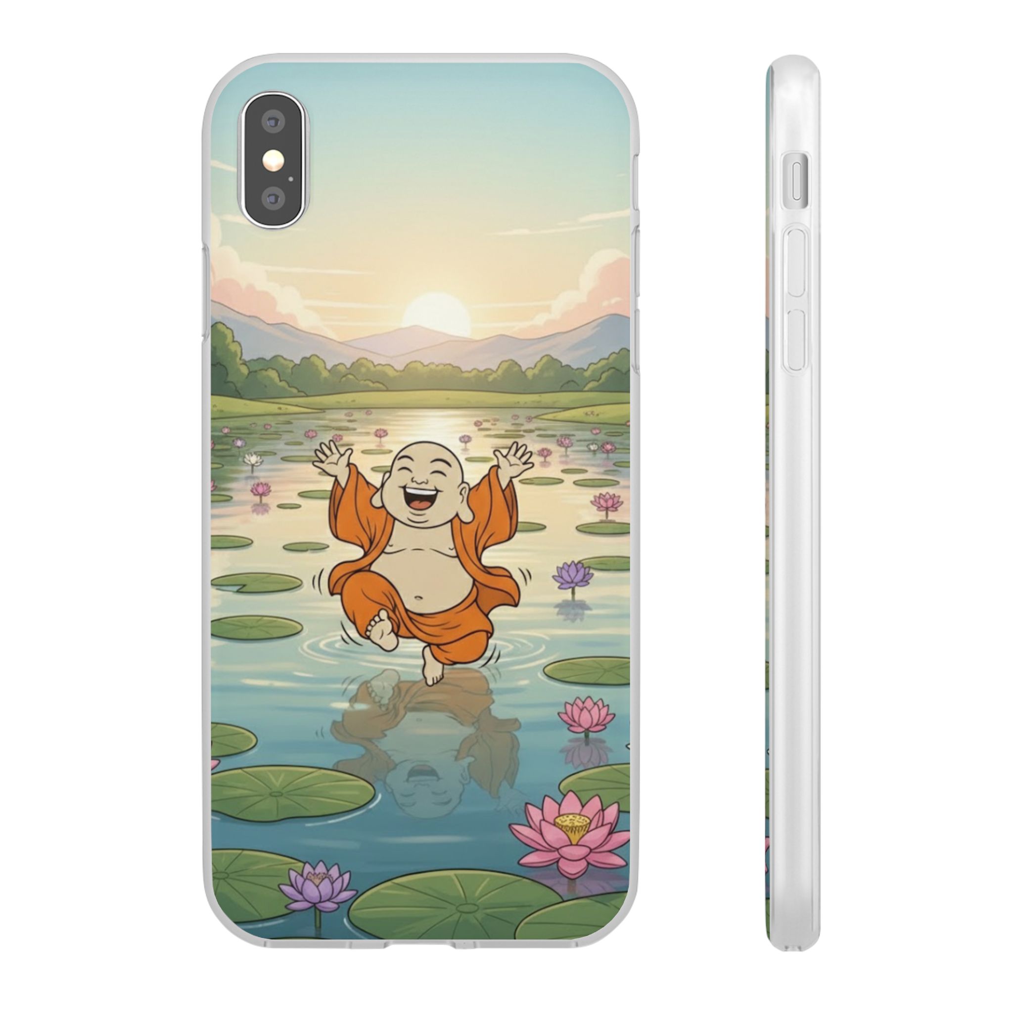 Happy Buddha Phone Case — Lotus Lake Flexi Case