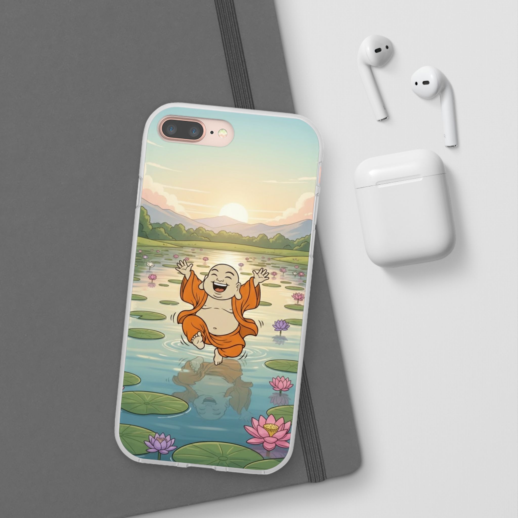 Happy Buddha Phone Case — Lotus Lake Flexi Case