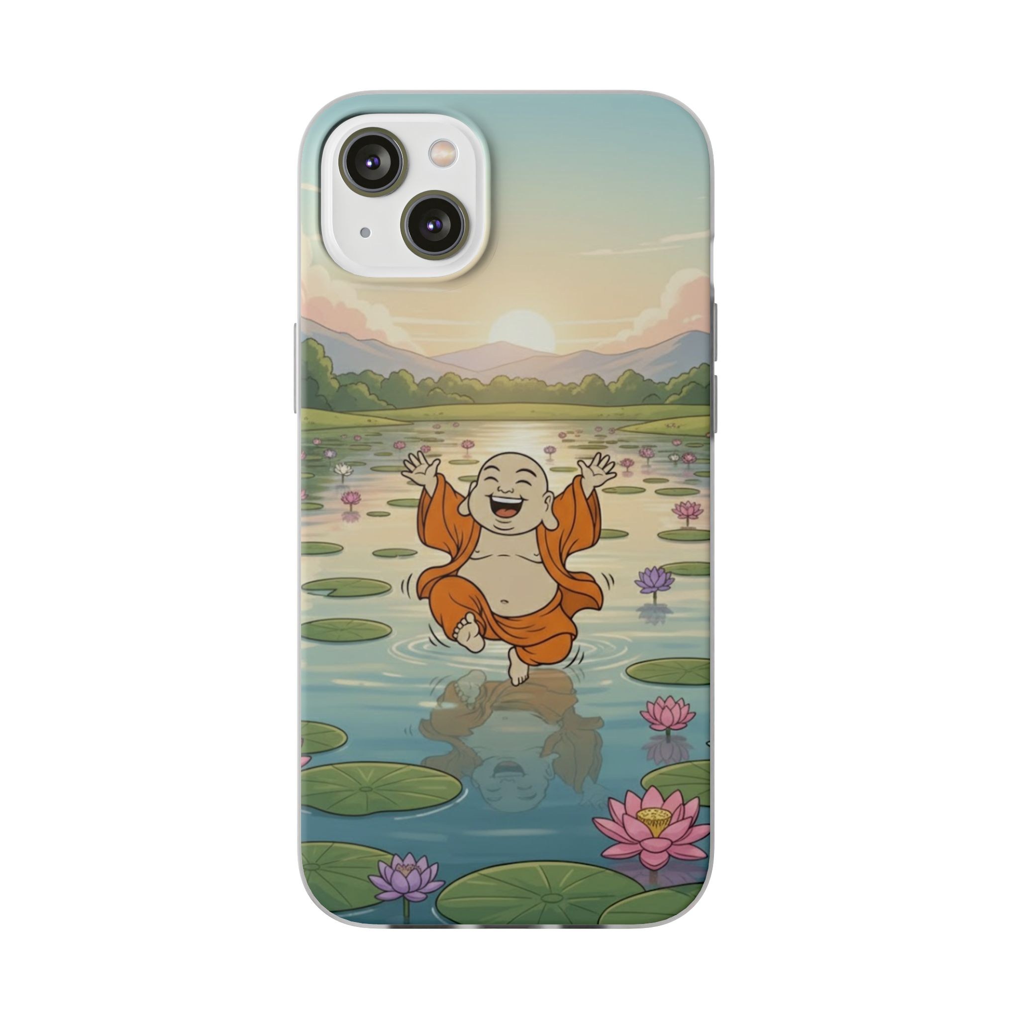 Happy Buddha Phone Case — Lotus Lake Flexi Case