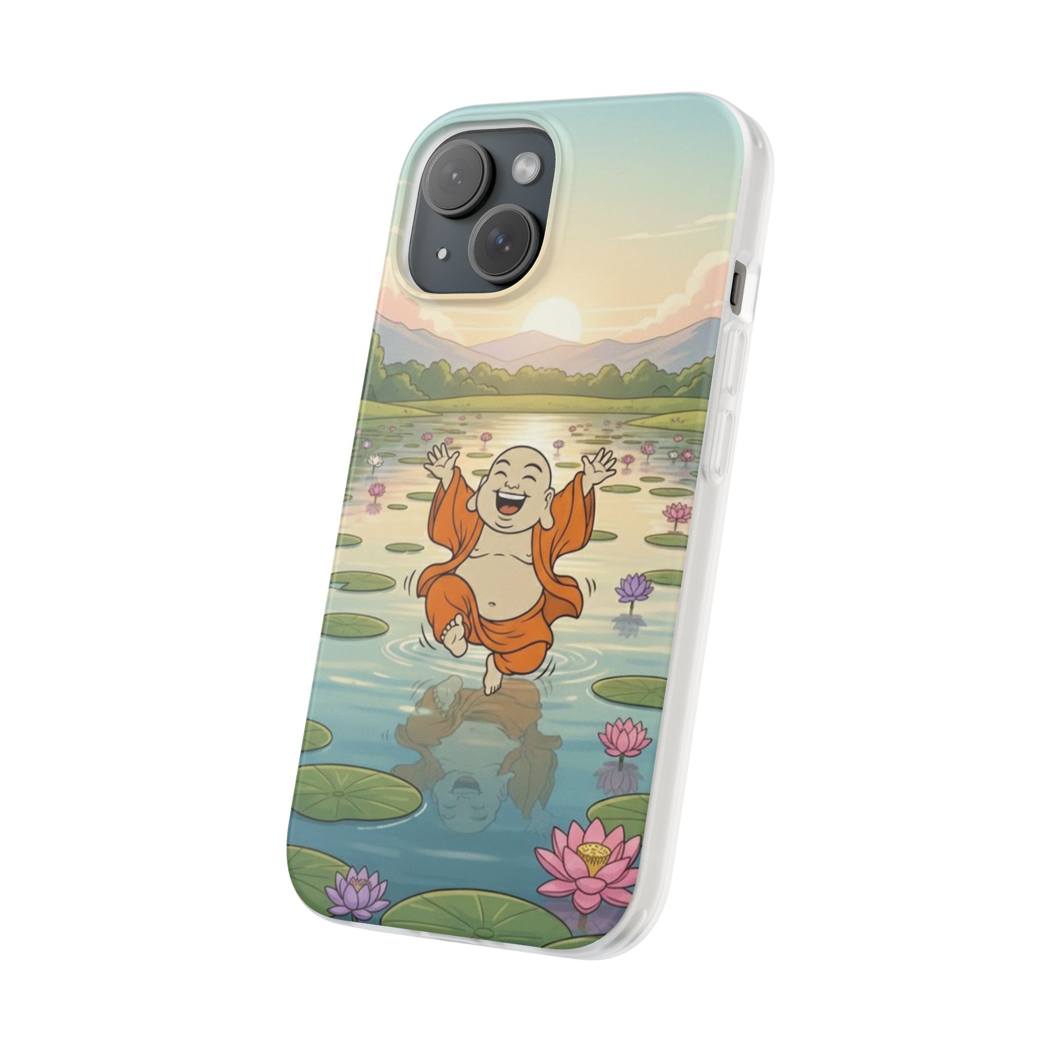 Happy Buddha Phone Case — Lotus Lake Flexi Case