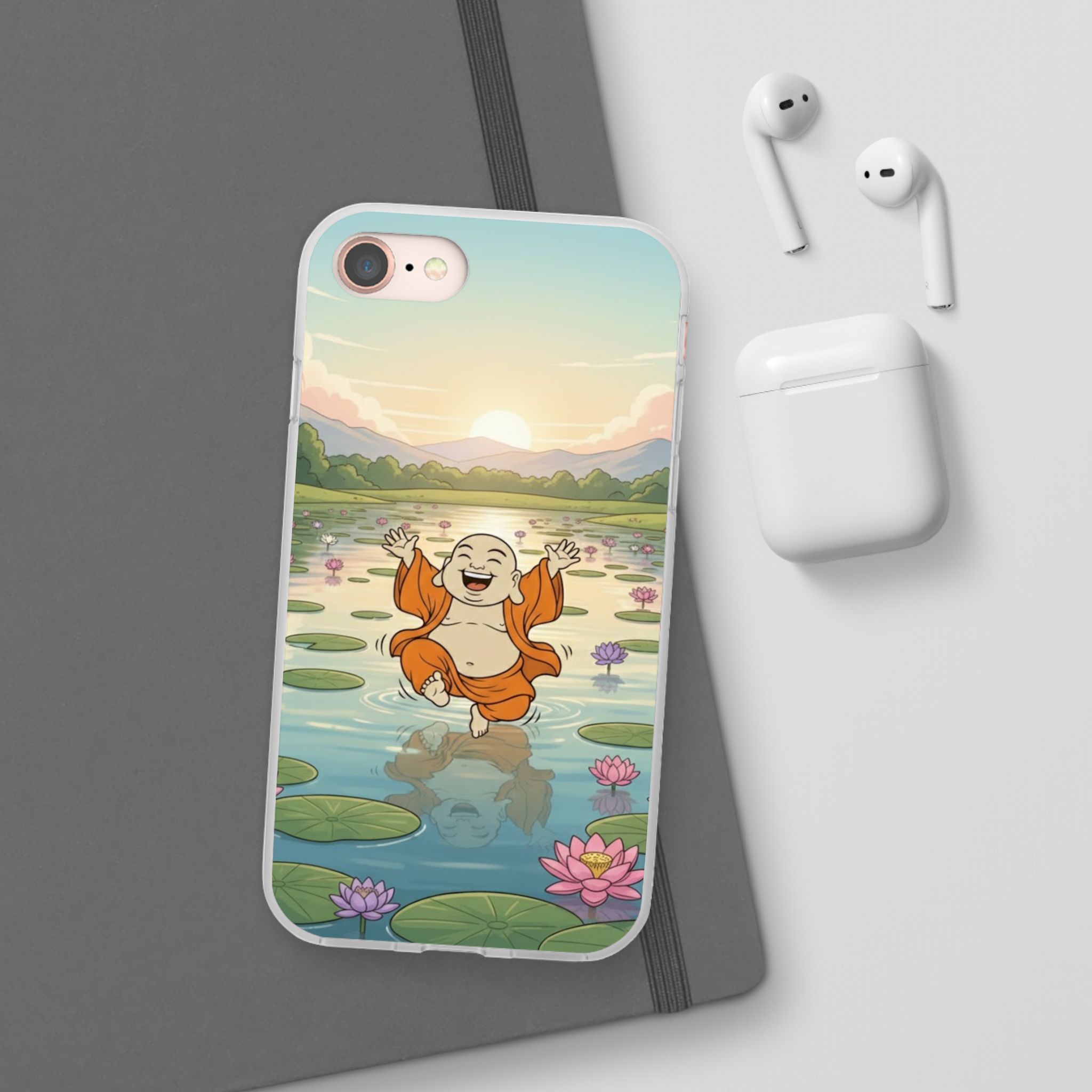 Happy Buddha Phone Case — Lotus Lake Flexi Case