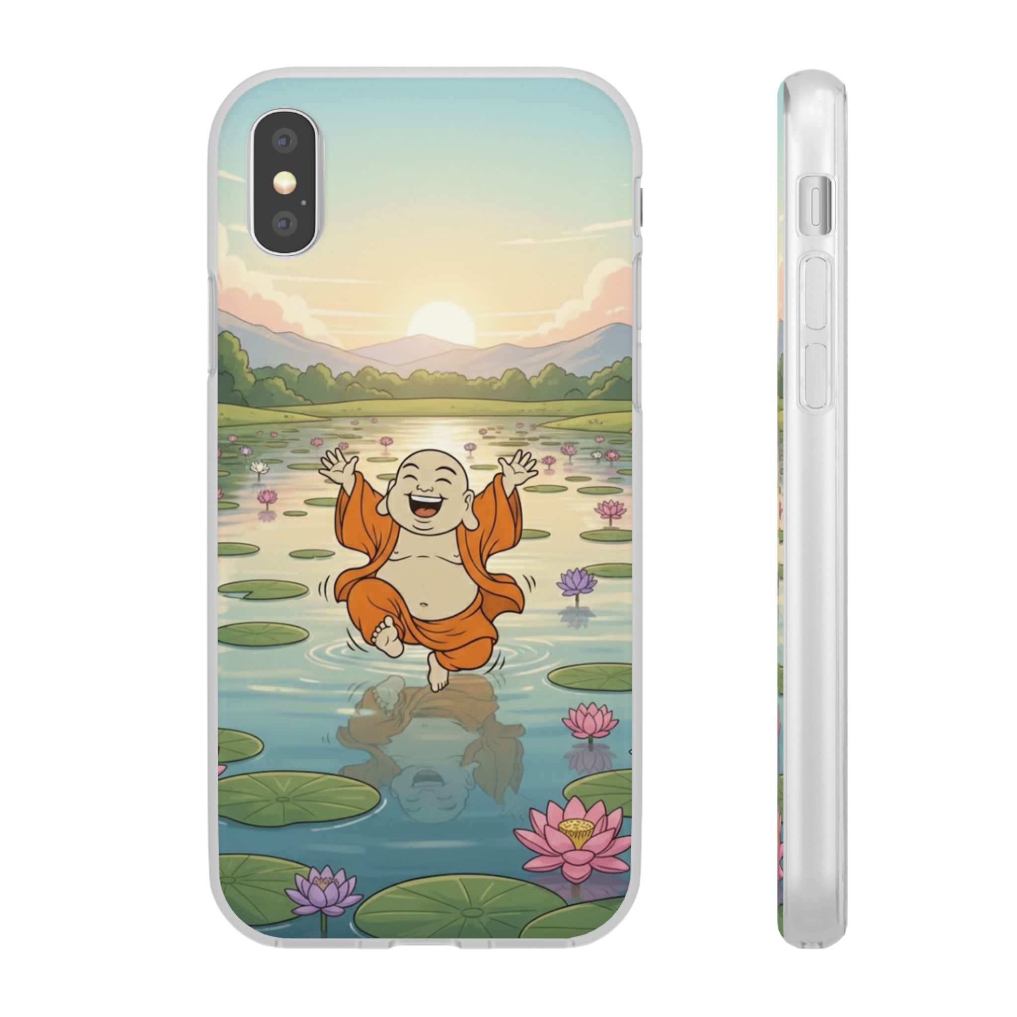 Happy Buddha Phone Case — Lotus Lake Flexi Case