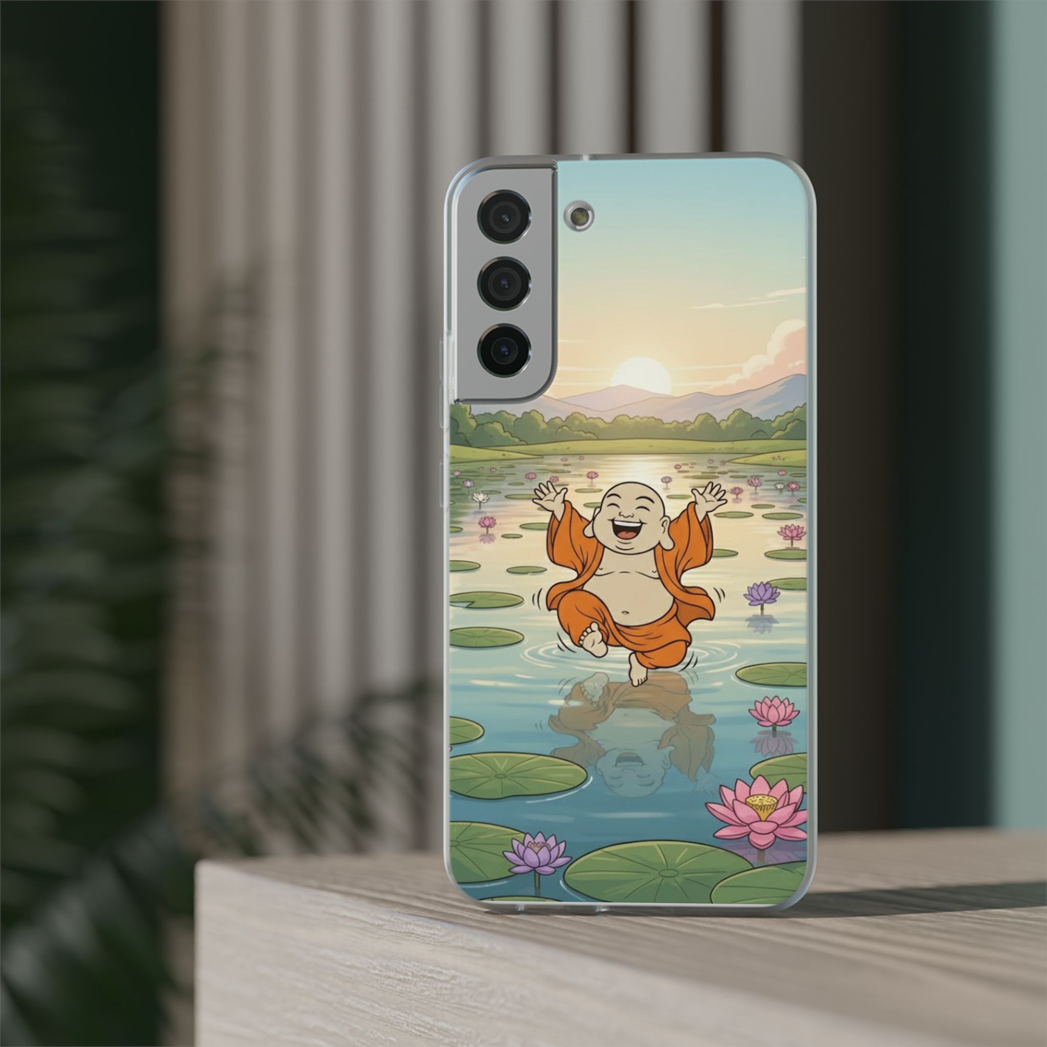 Happy Buddha Phone Case — Lotus Lake Flexi Case