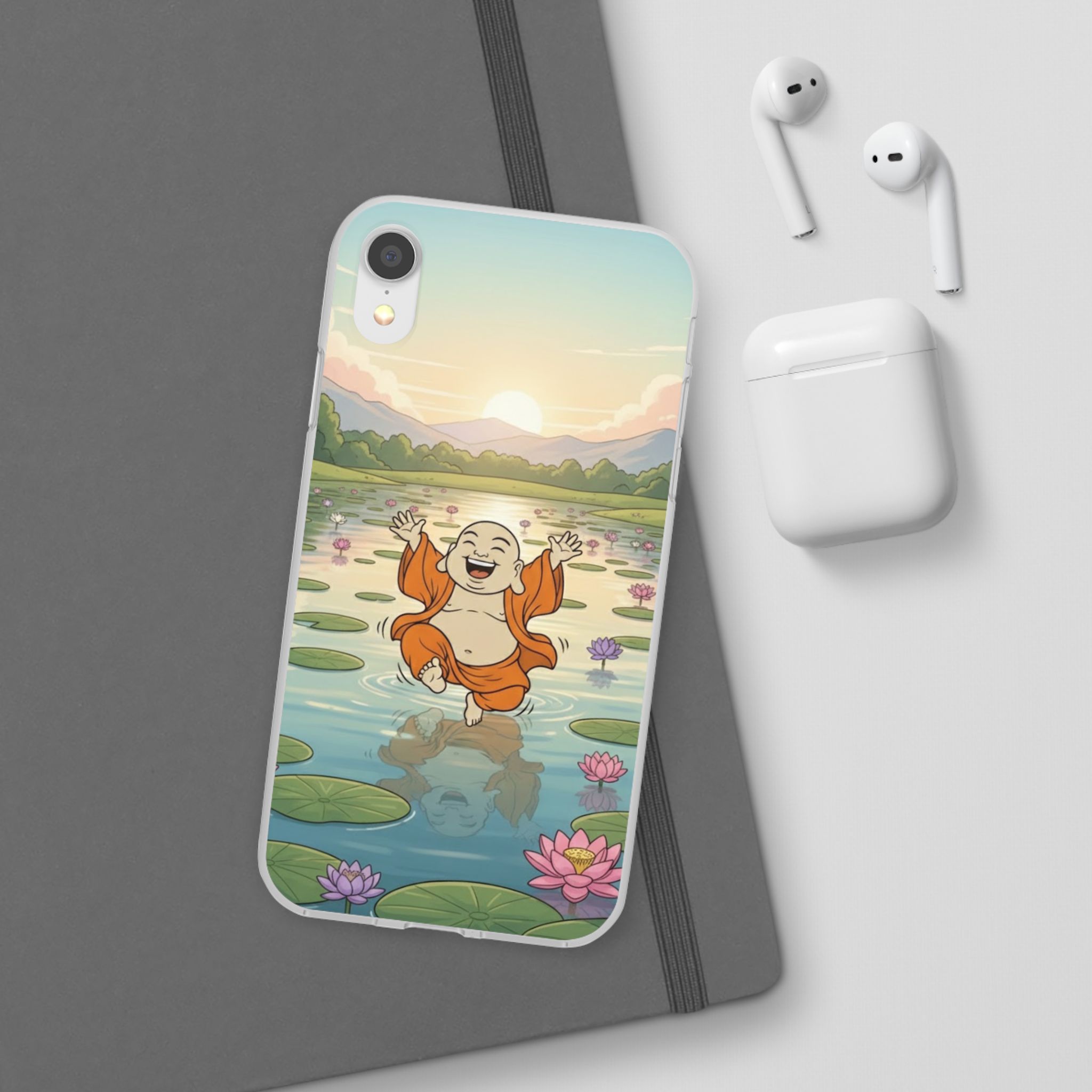 Happy Buddha Phone Case — Lotus Lake Flexi Case