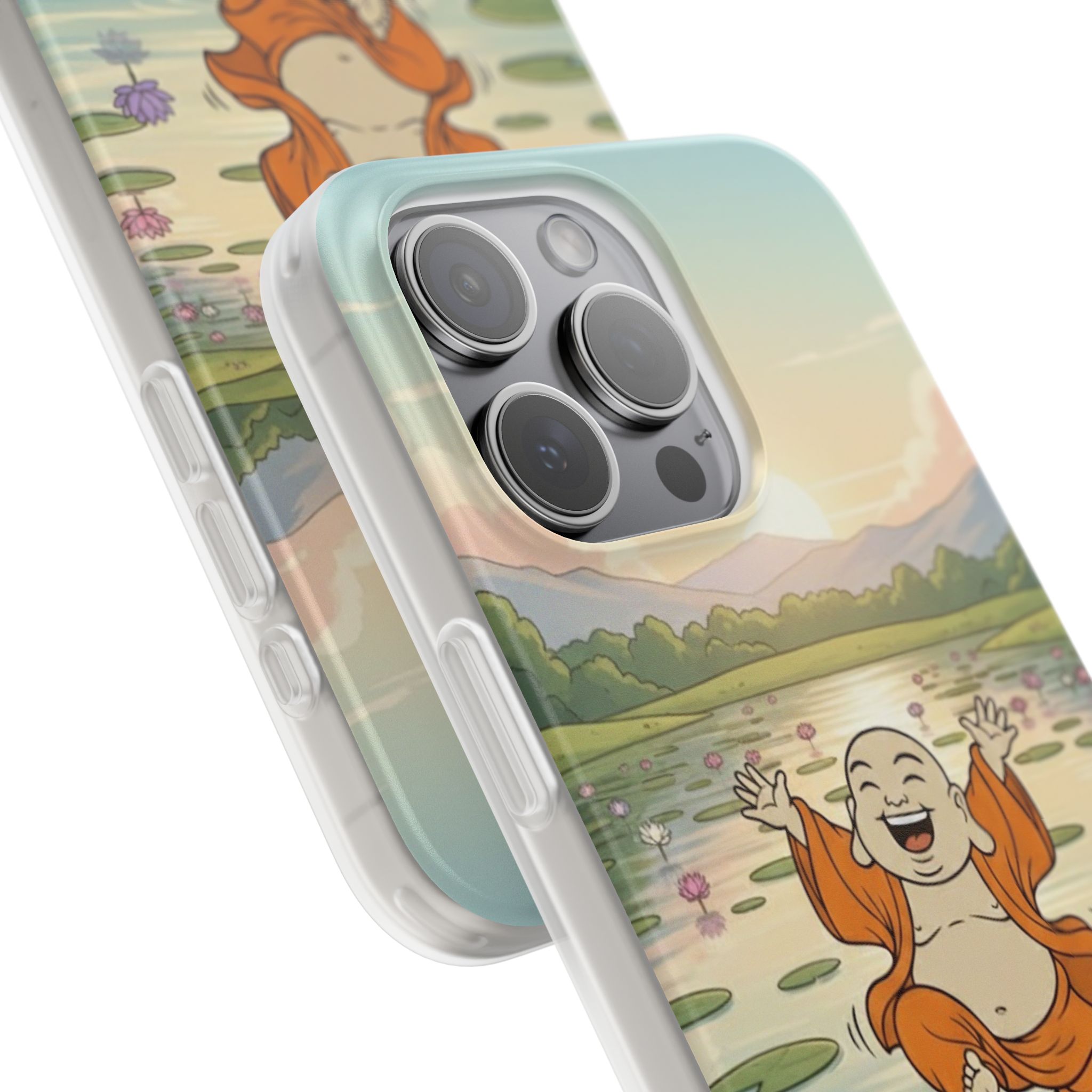 Happy Buddha Phone Case — Lotus Lake Flexi Case