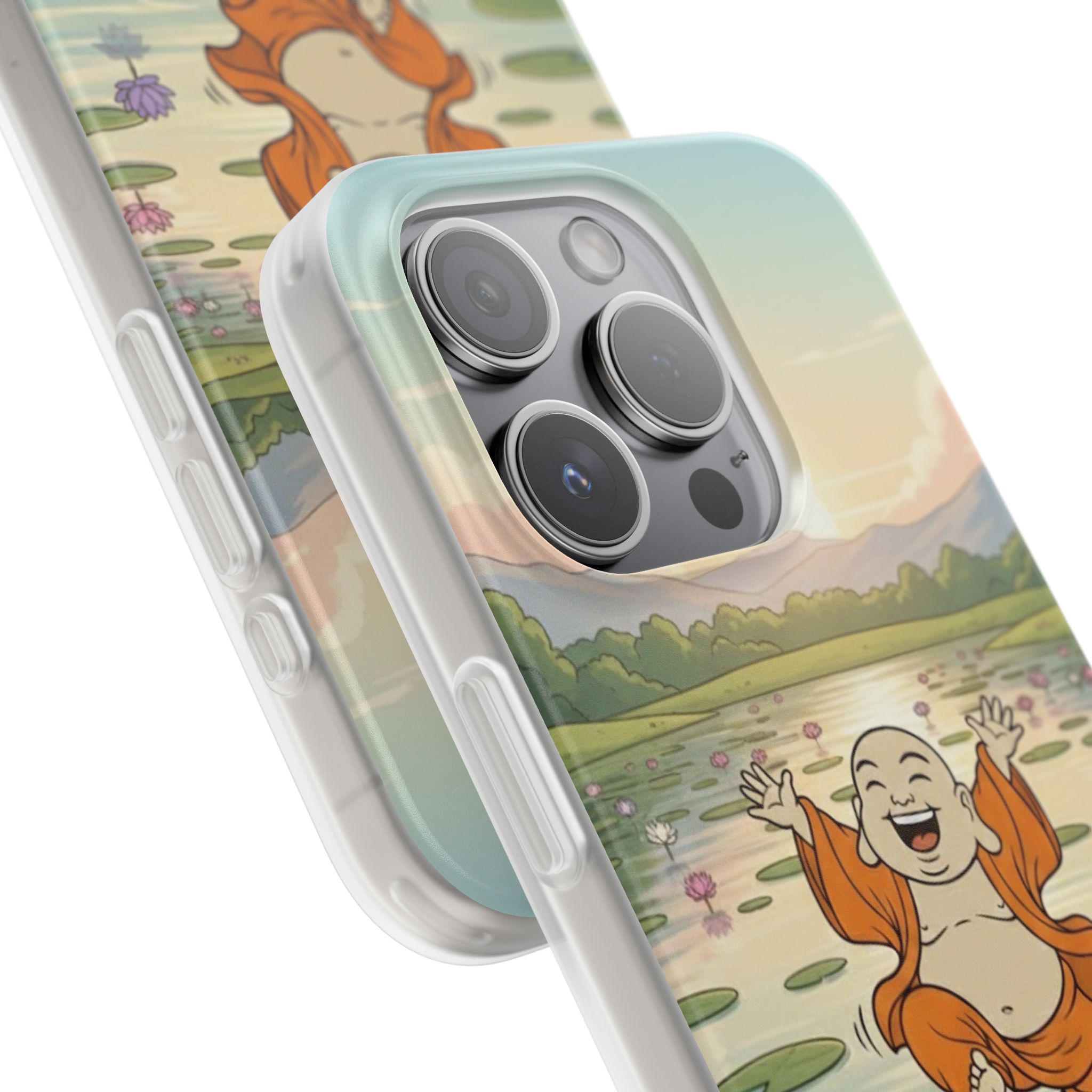 Happy Buddha Phone Case — Lotus Lake Flexi Case