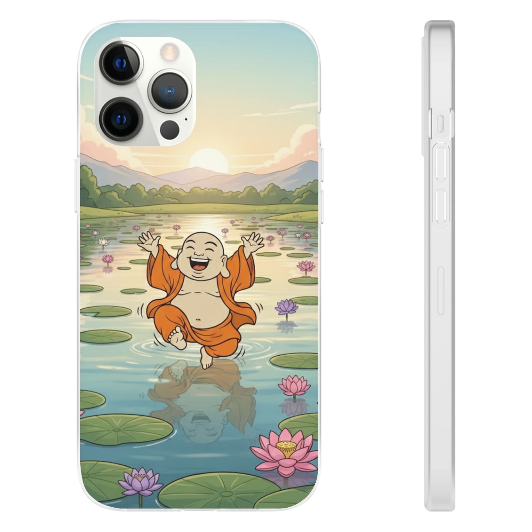 Happy Buddha Phone Case — Lotus Lake Flexi Case