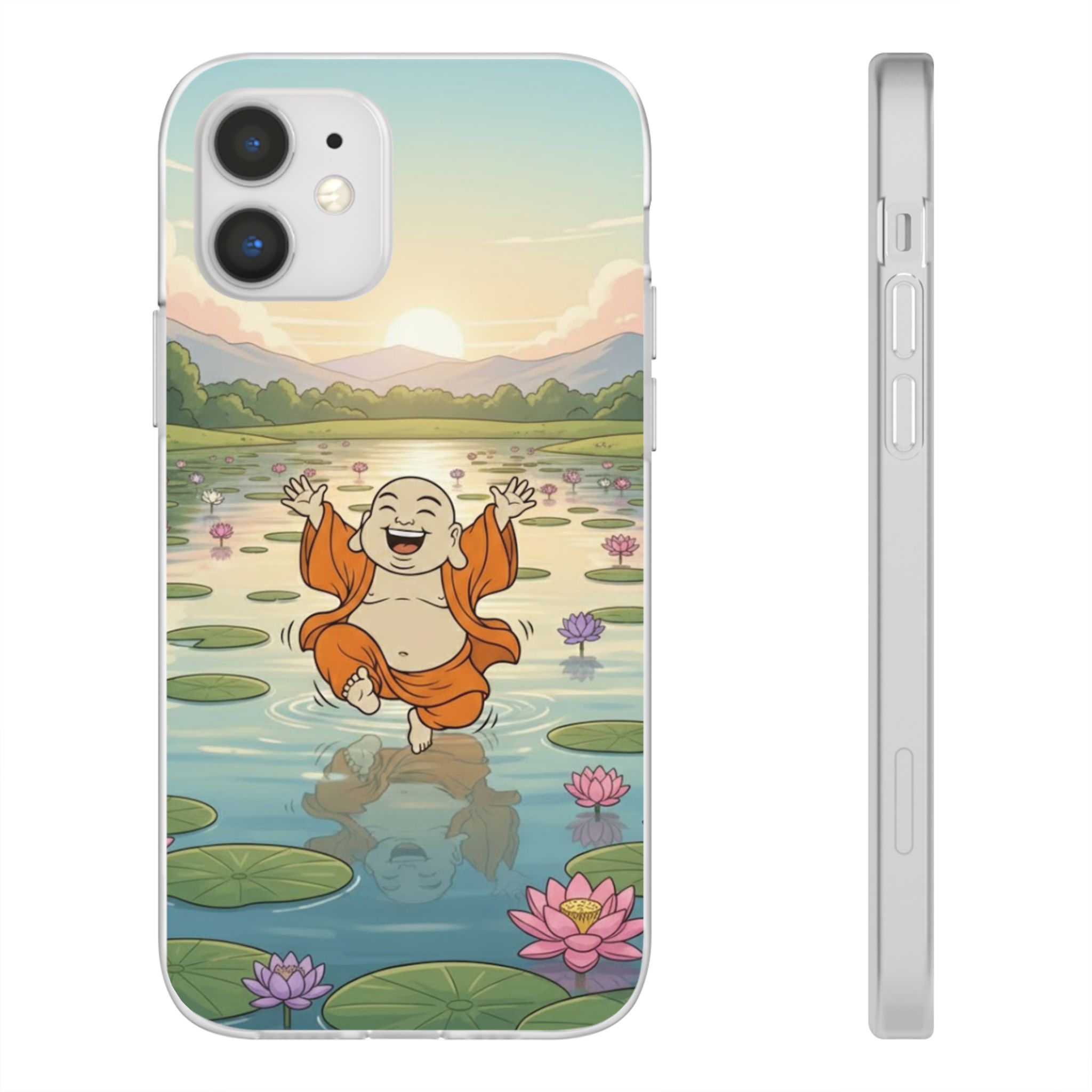 Happy Buddha Phone Case — Lotus Lake Flexi Case