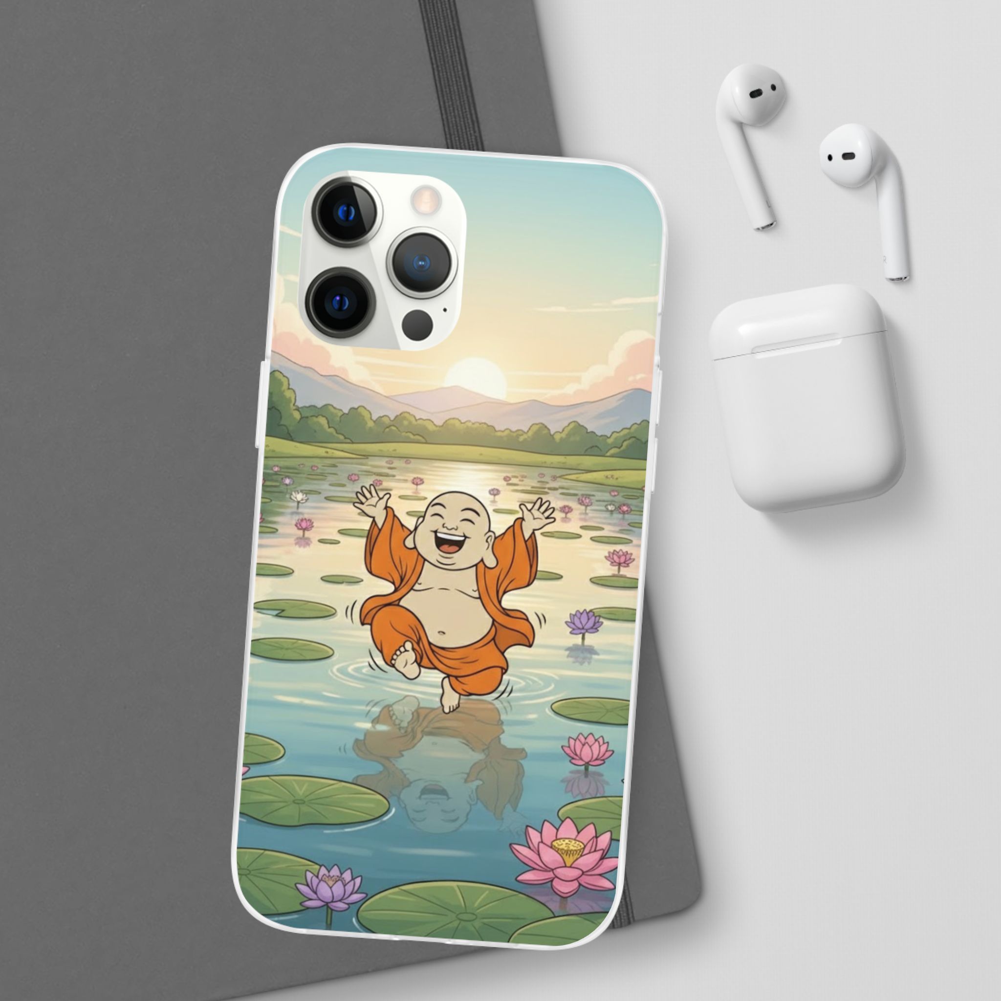 Happy Buddha Phone Case — Lotus Lake Flexi Case