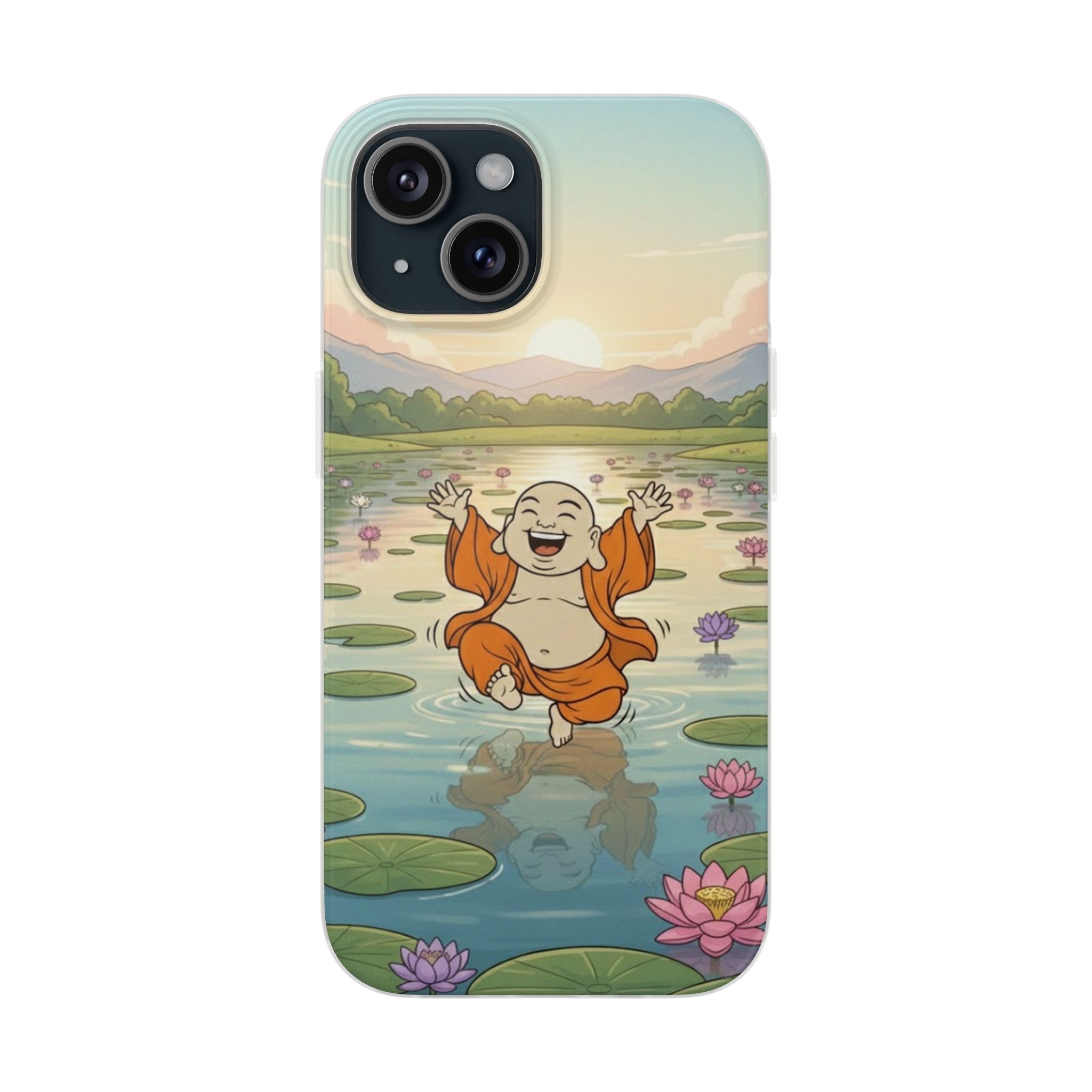 Happy Buddha Phone Case — Lotus Lake Flexi Case