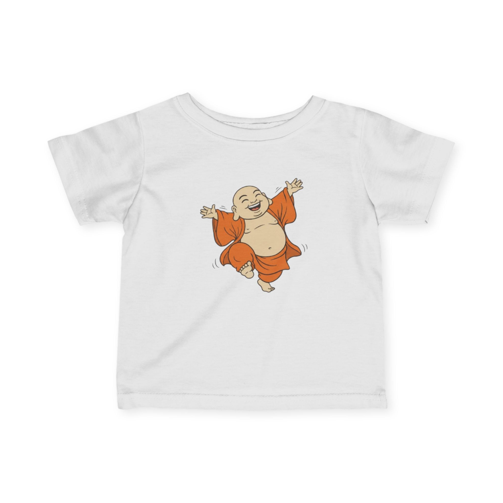 Happy Buddha Infant Tee — Dancing Buddha Baby Shirt