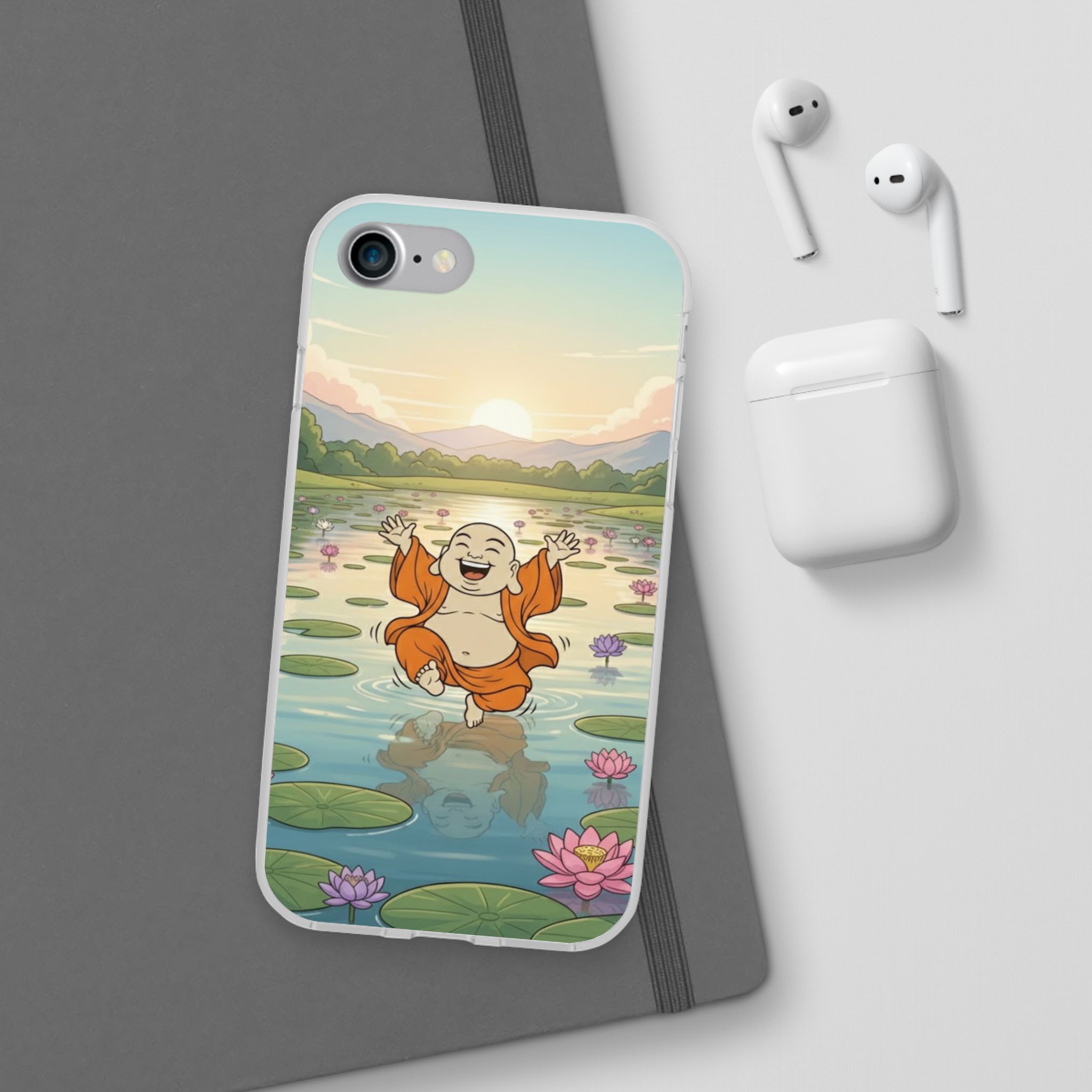Happy Buddha Phone Case — Lotus Lake Flexi Case
