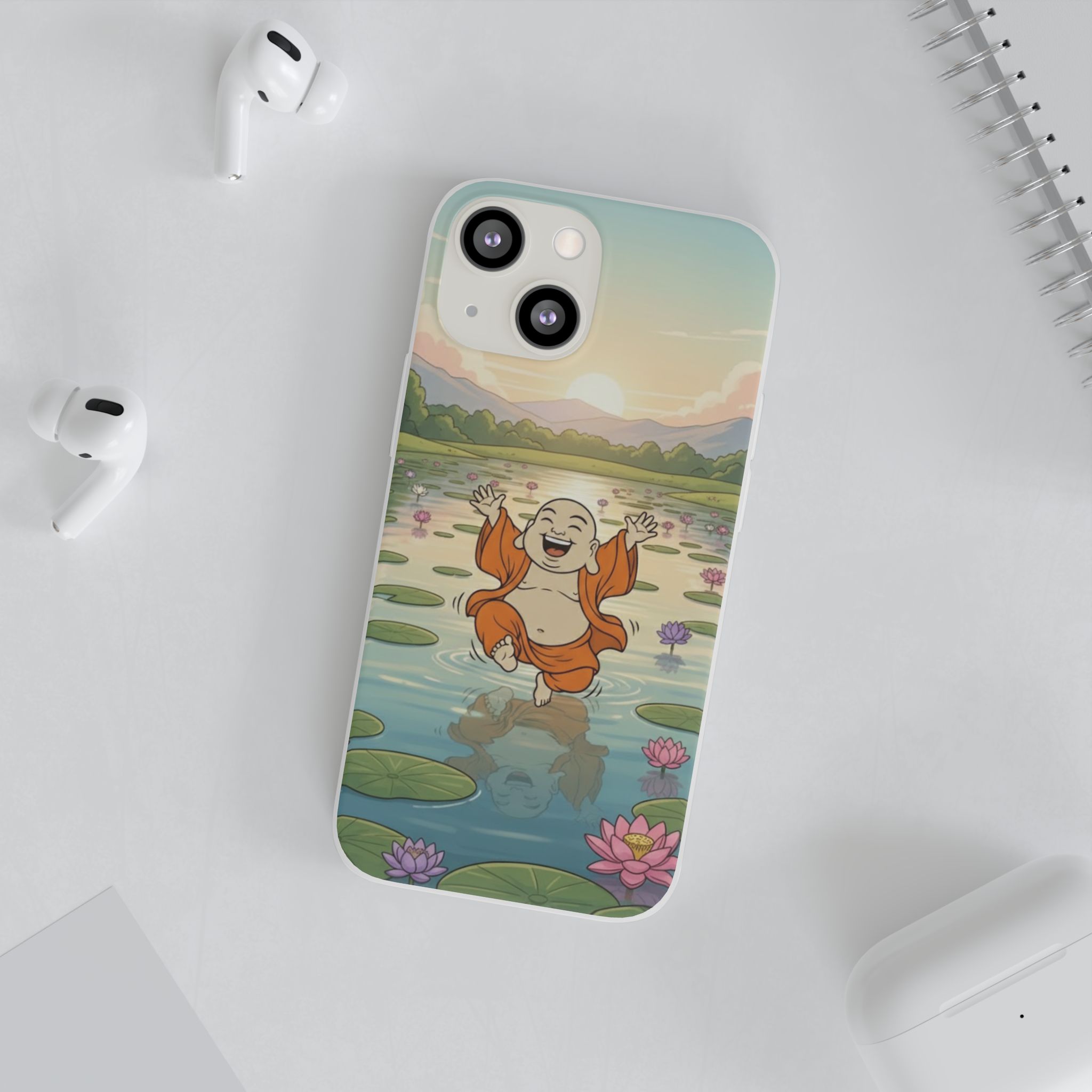 Happy Buddha Phone Case — Lotus Lake Flexi Case