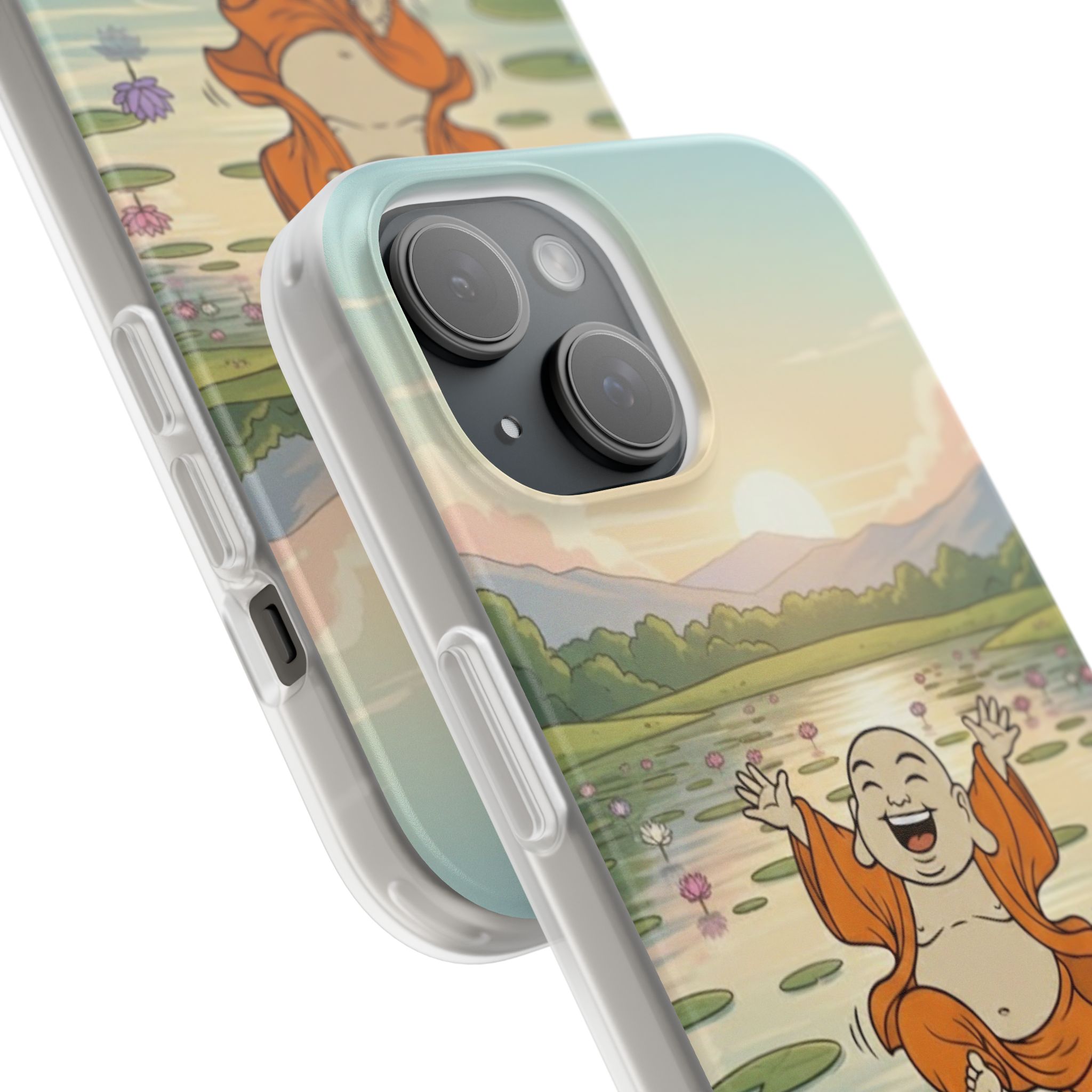 Happy Buddha Phone Case — Lotus Lake Flexi Case