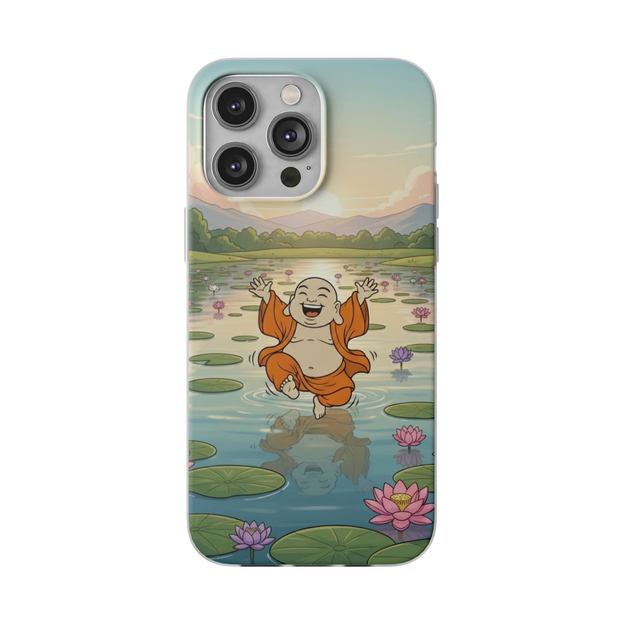 Happy Buddha Phone Case — Lotus Lake Flexi Case