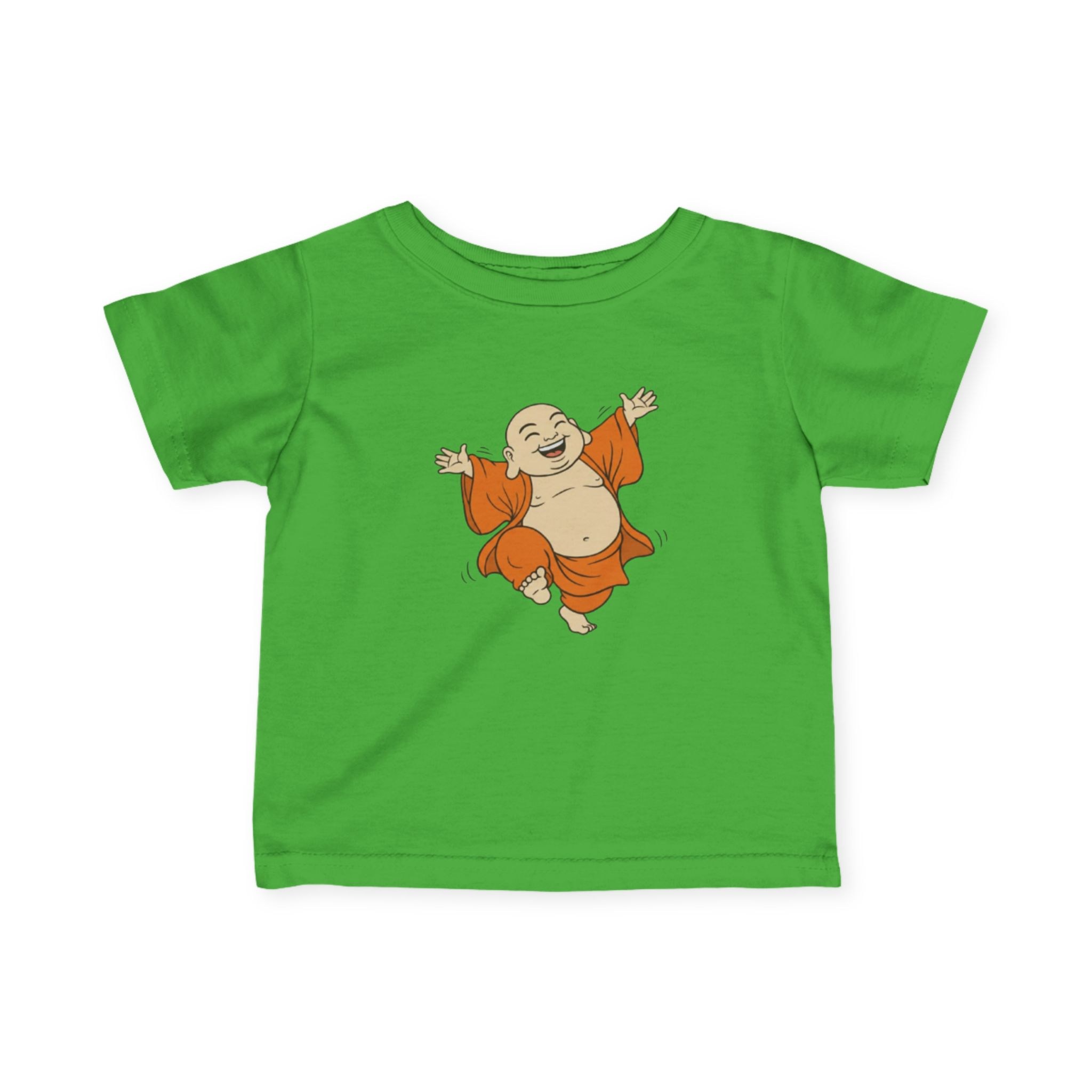 Happy Buddha Infant Tee — Dancing Buddha Baby Shirt