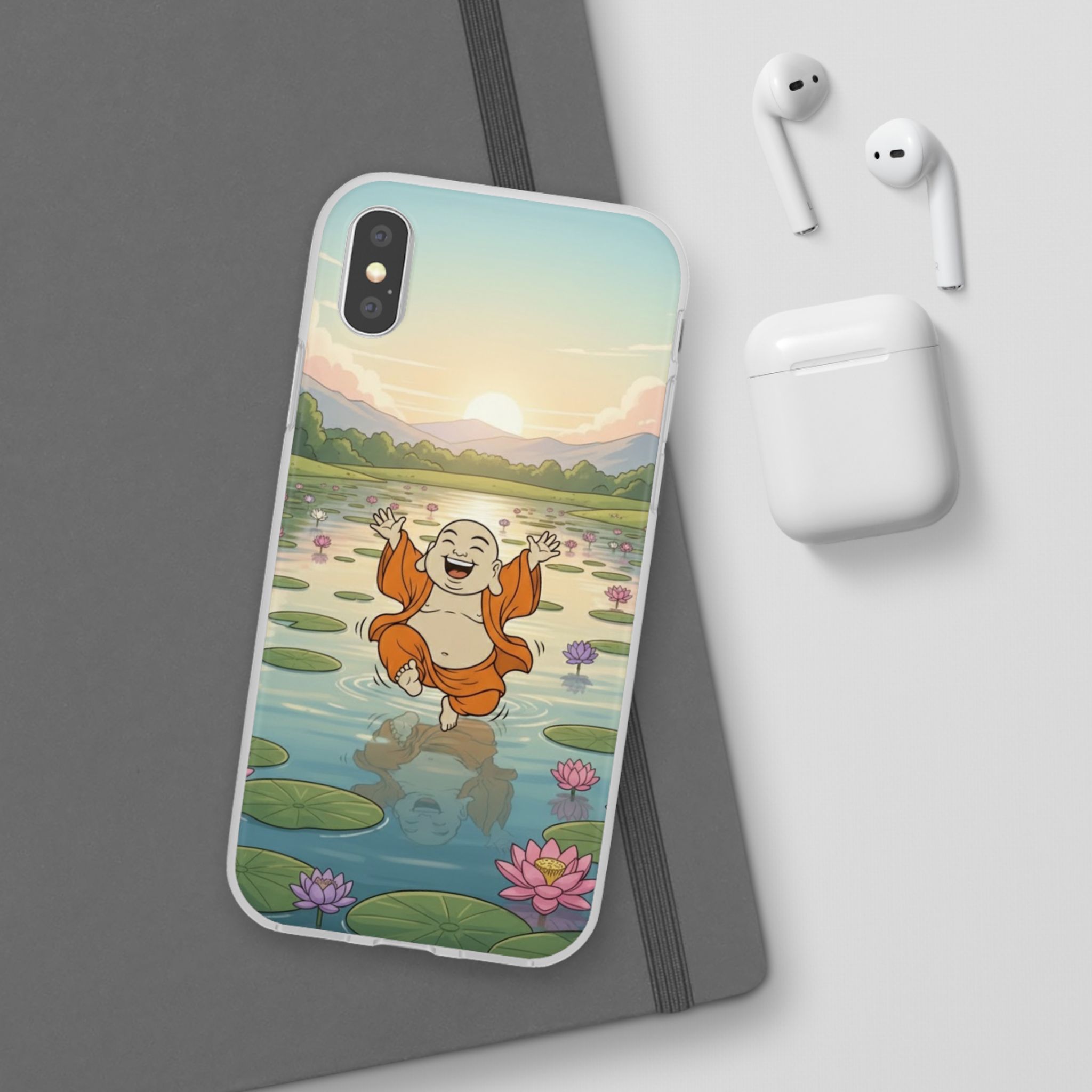 Happy Buddha Phone Case — Lotus Lake Flexi Case
