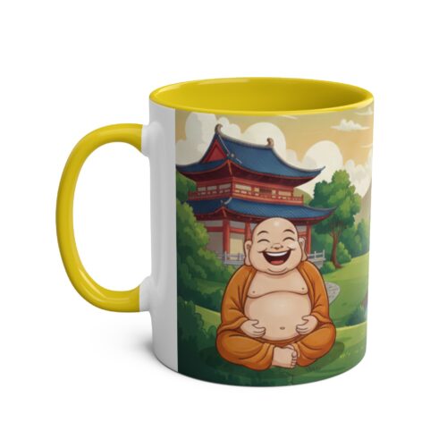 Happy Buddha Collectors Mug — Two-Tone 11oz Coffee Mug