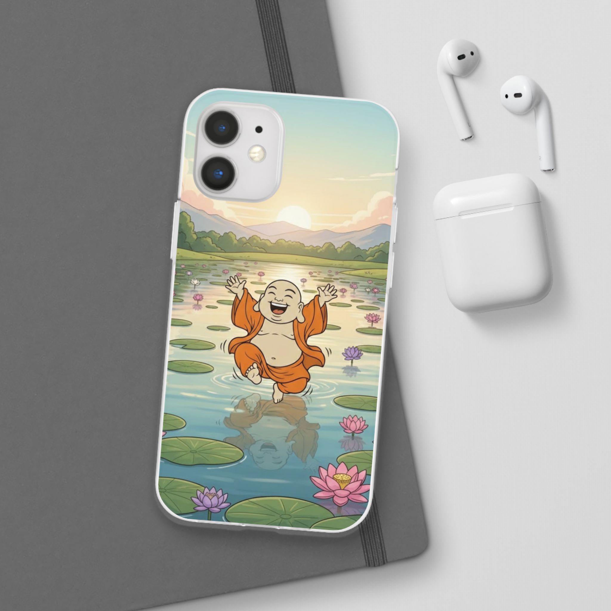 Happy Buddha Phone Case — Lotus Lake Flexi Case