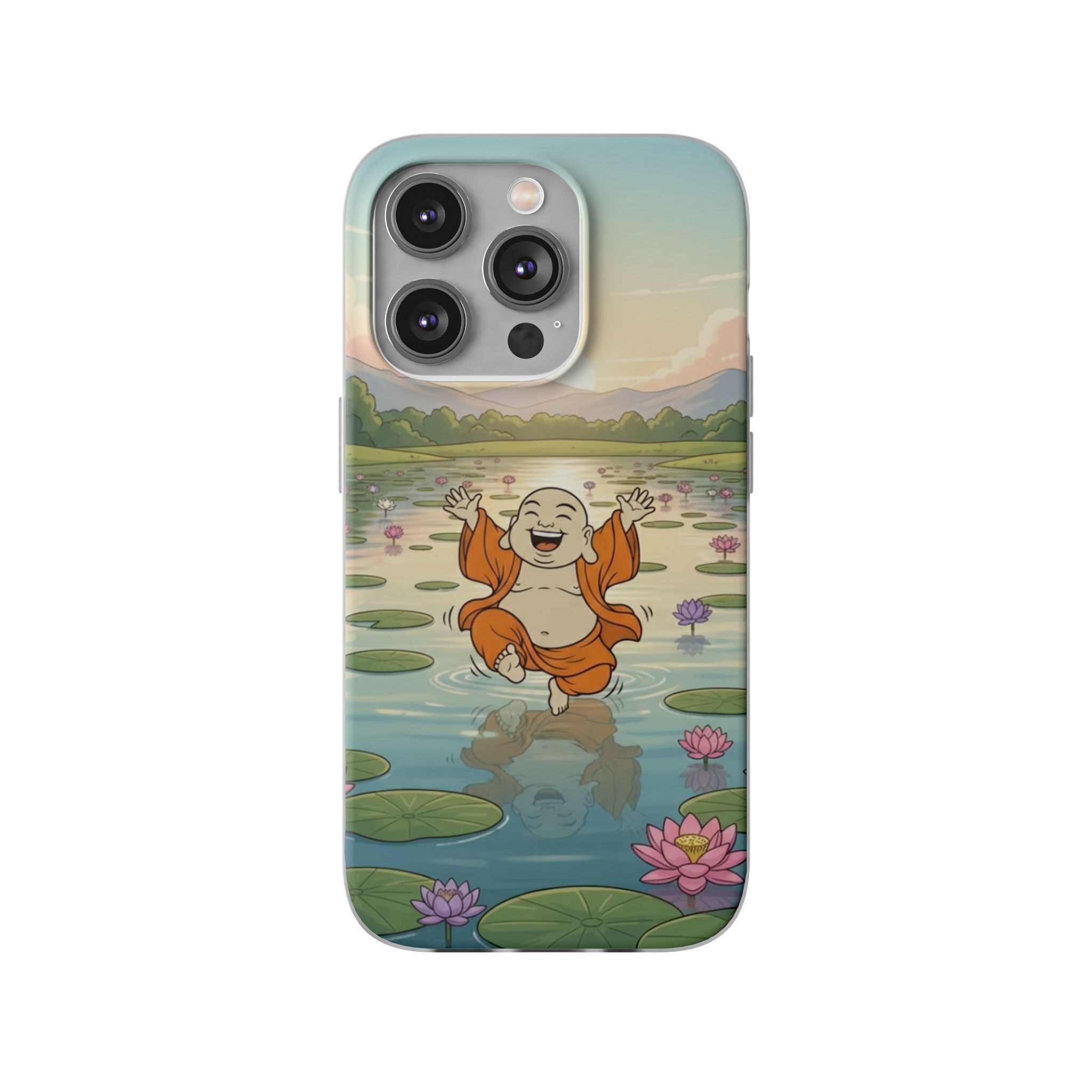 Happy Buddha Phone Case — Lotus Lake Flexi Case