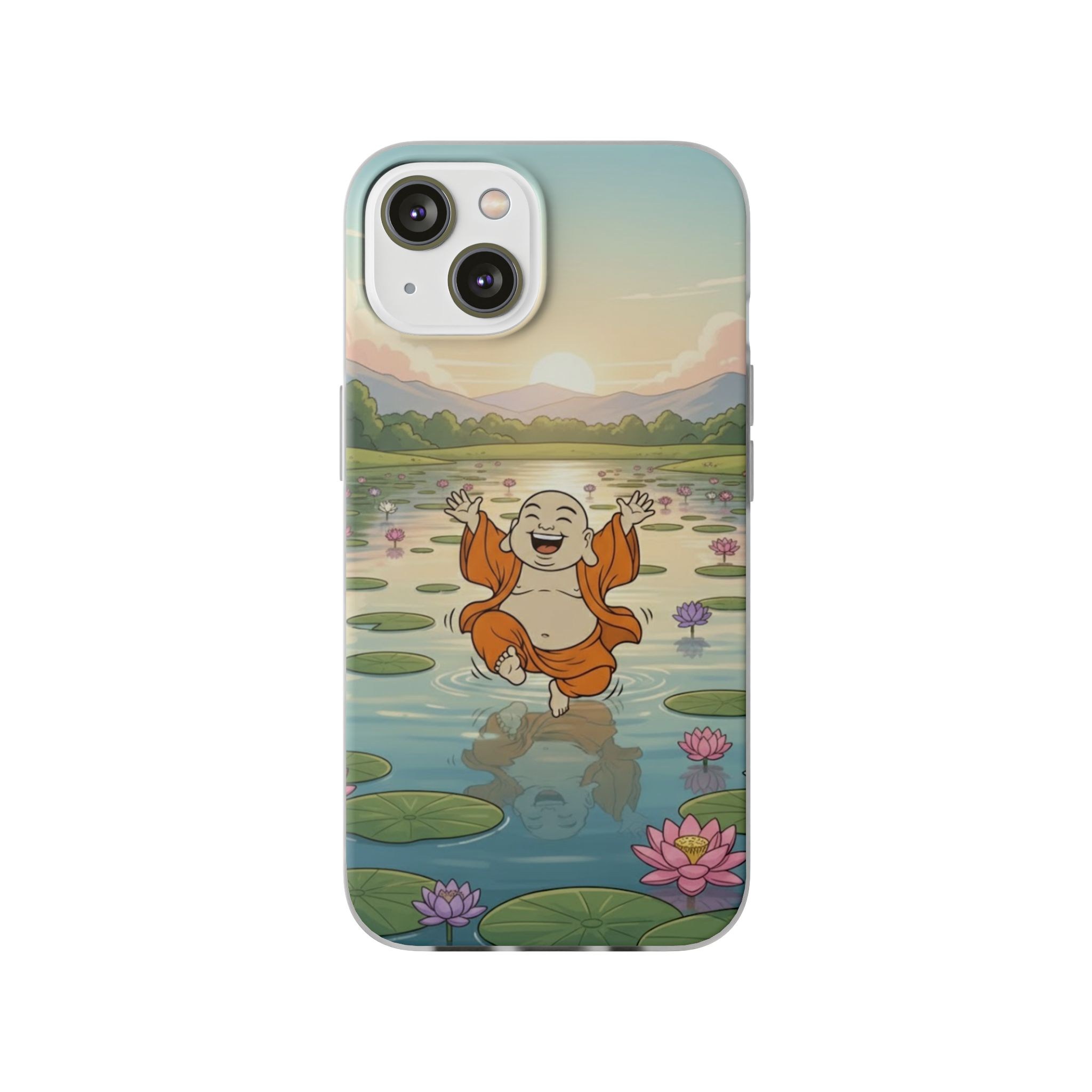 Happy Buddha Phone Case — Lotus Lake Flexi Case