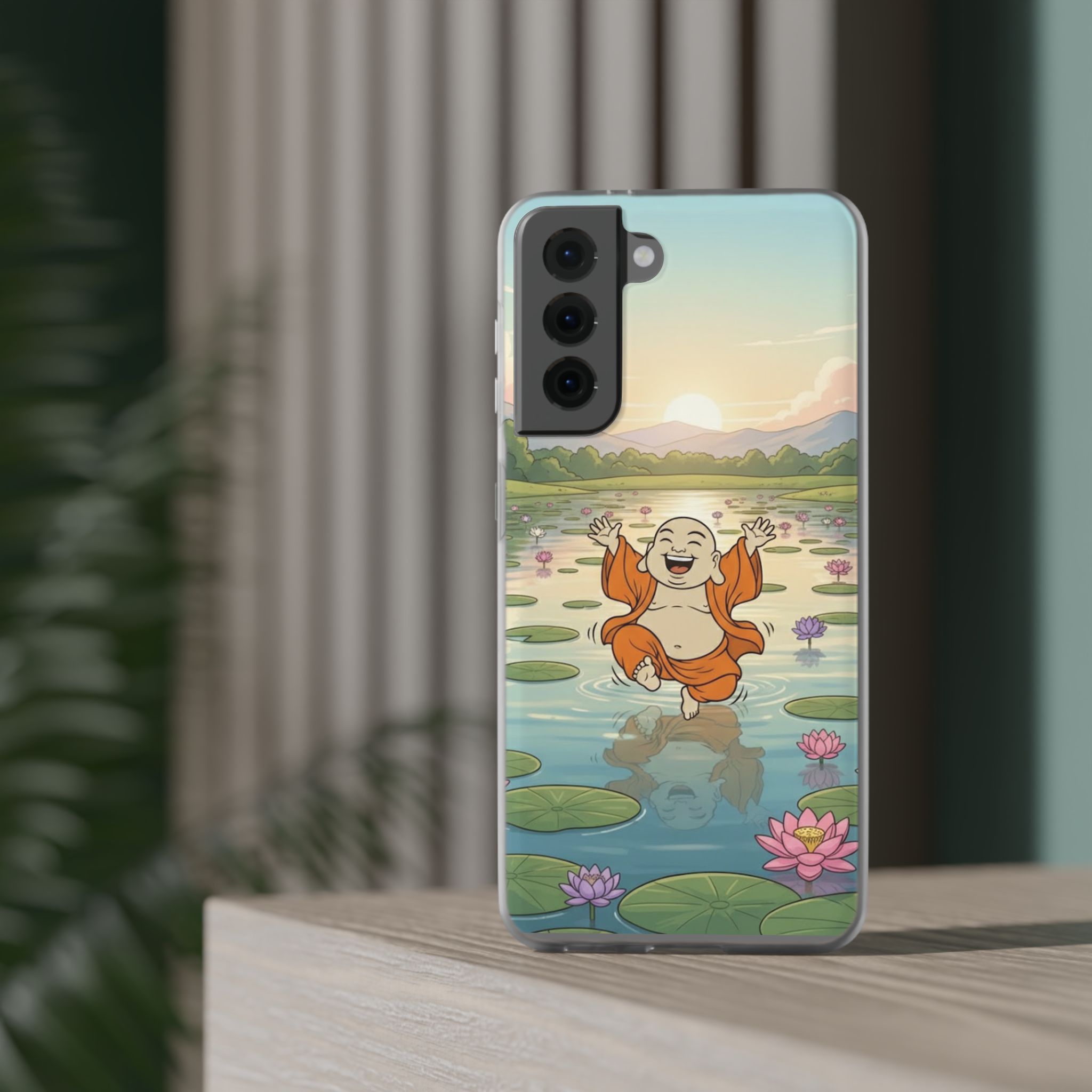 Happy Buddha Phone Case — Lotus Lake Flexi Case