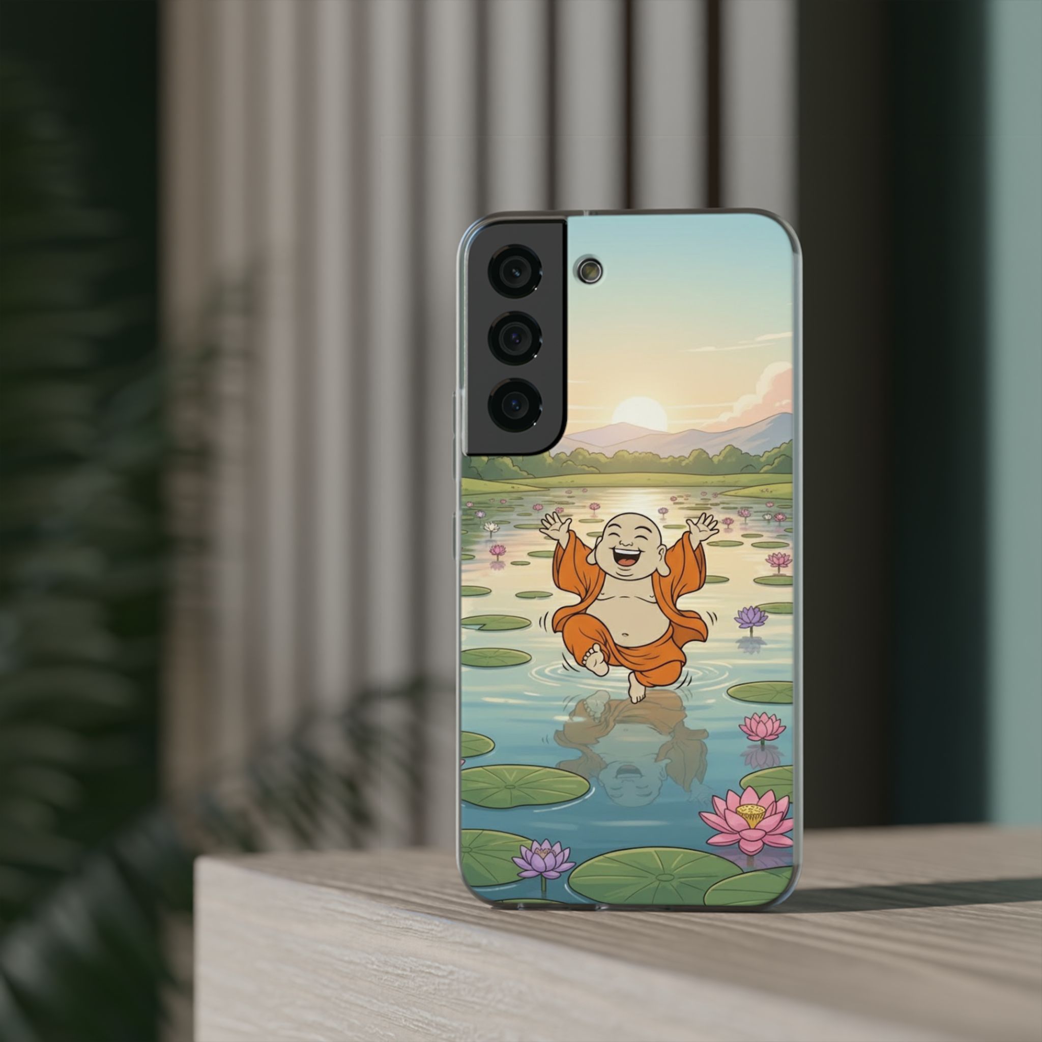 Happy Buddha Phone Case — Lotus Lake Flexi Case