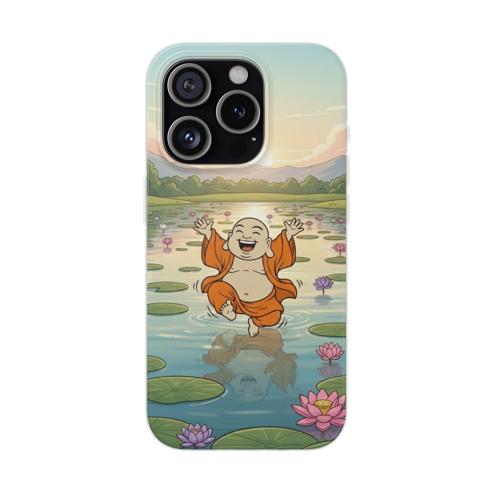 Happy Buddha Phone Case — Lotus Lake Flexi Case